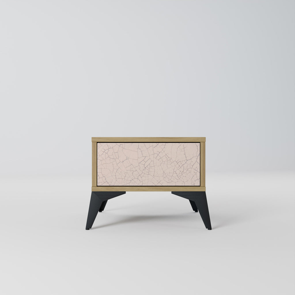 CERAMIC TEXTURE Nightstand in Oak Effect