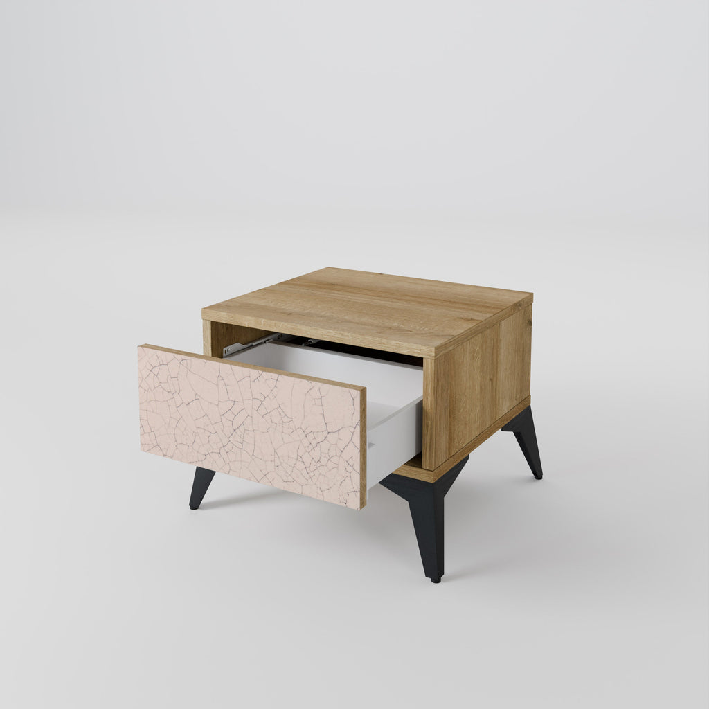 CERAMIC TEXTURE Nightstand in Oak Effect