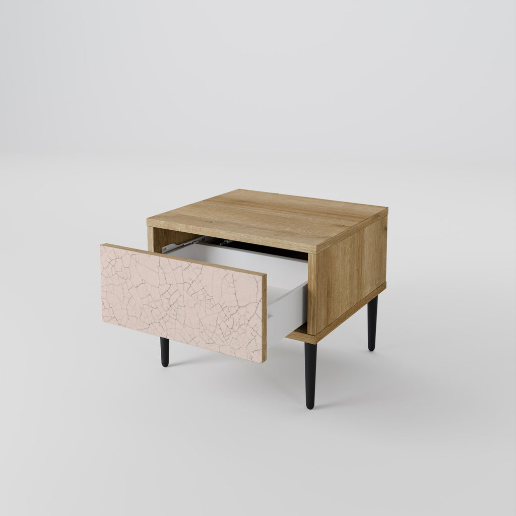 CERAMIC TEXTURE Nightstand in Oak Effect