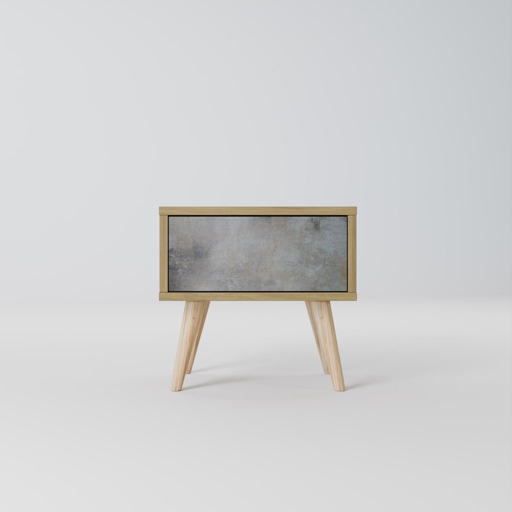 CONCRETE WALL Nightstand in Oak Effect