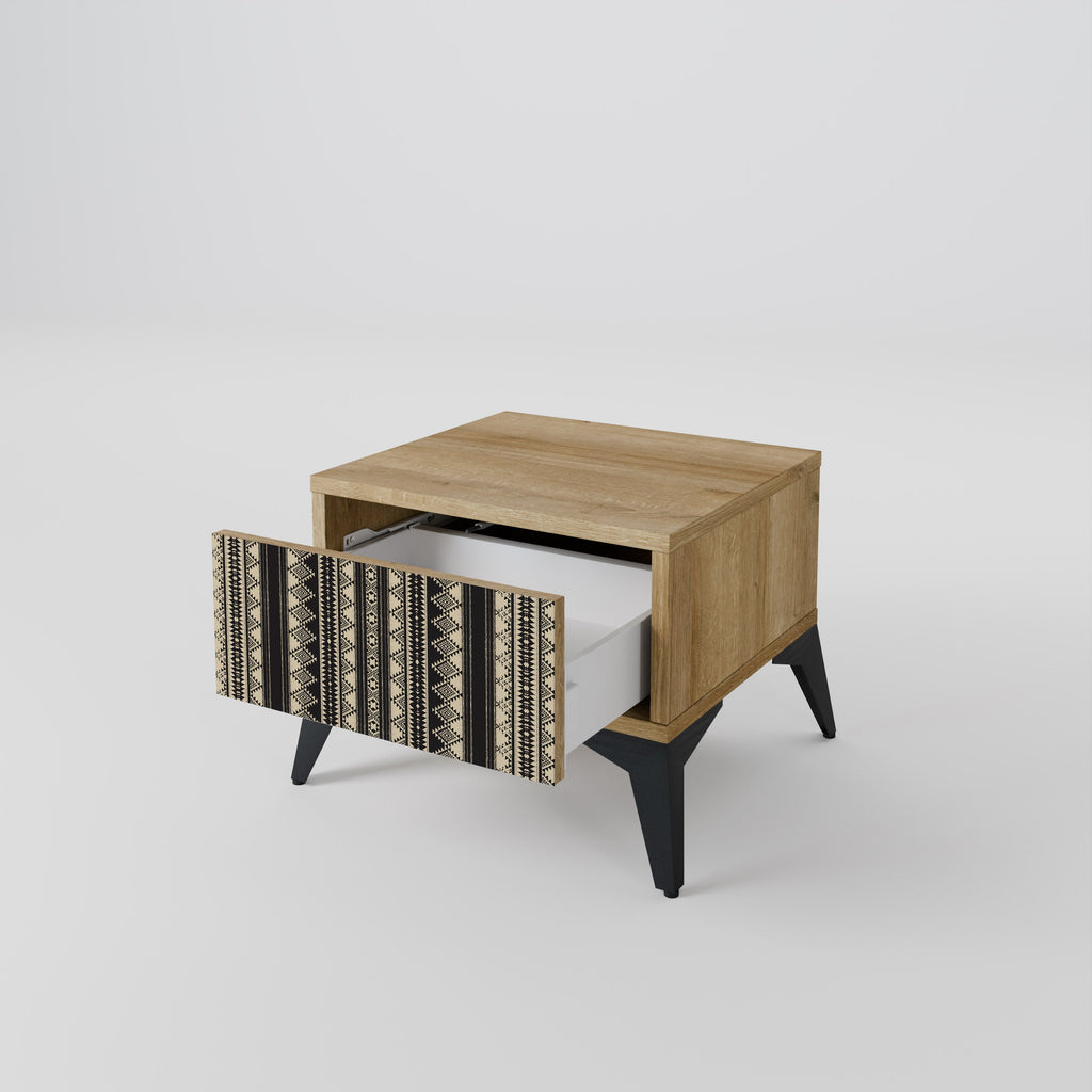 Table de chevet AZTEC effet chêne