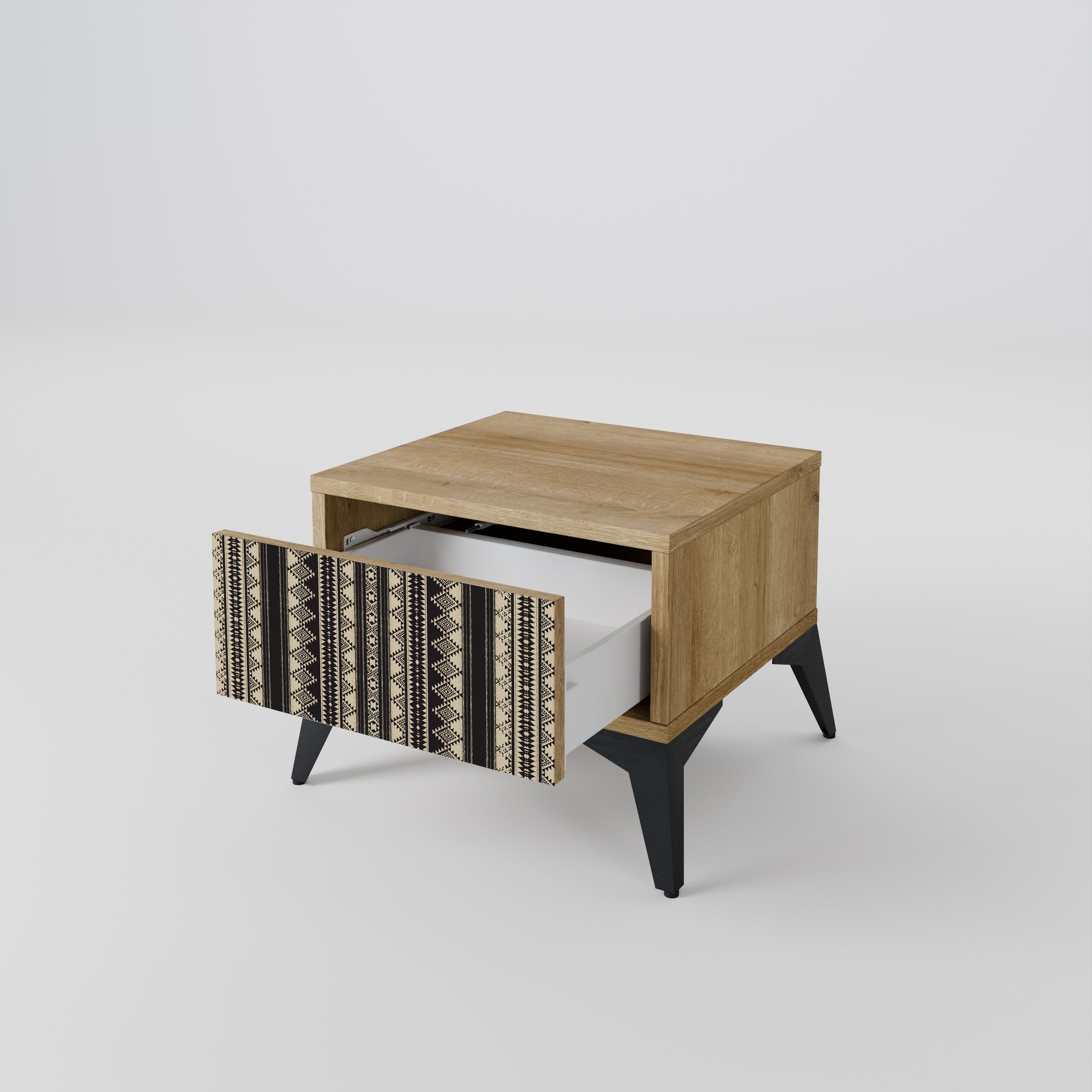 Table de chevet AZTEC effet chêne