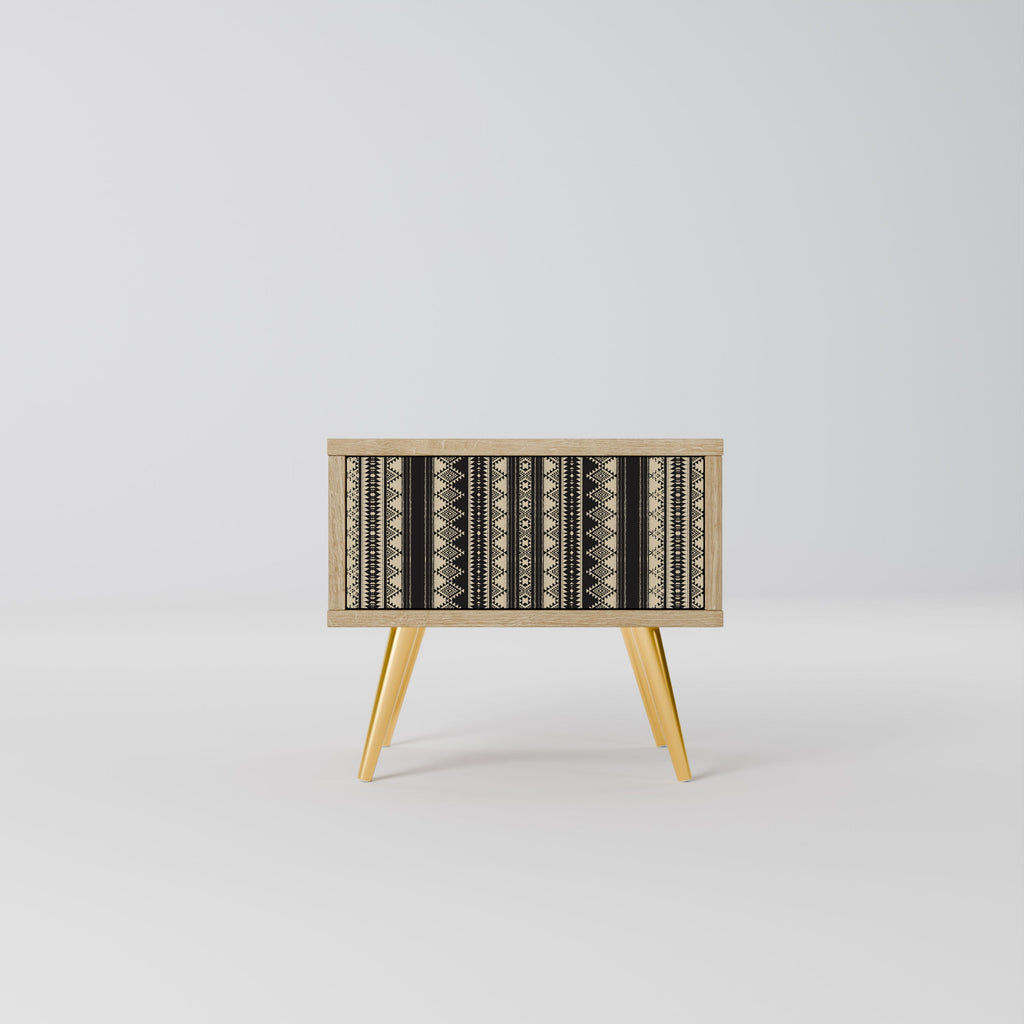 Table de chevet AZTEC effet chêne