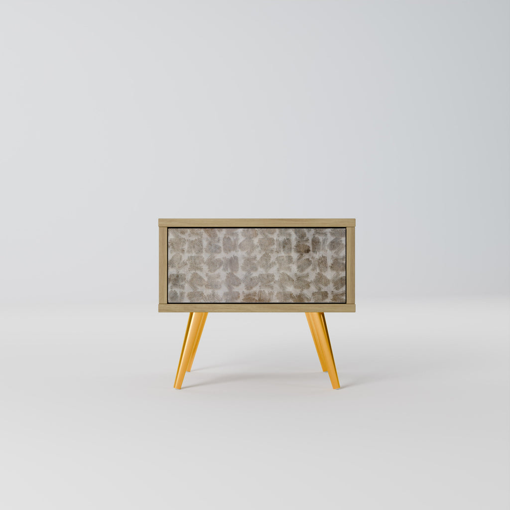 SLIGHTLY BLURRED Nightstand in Oak Effect