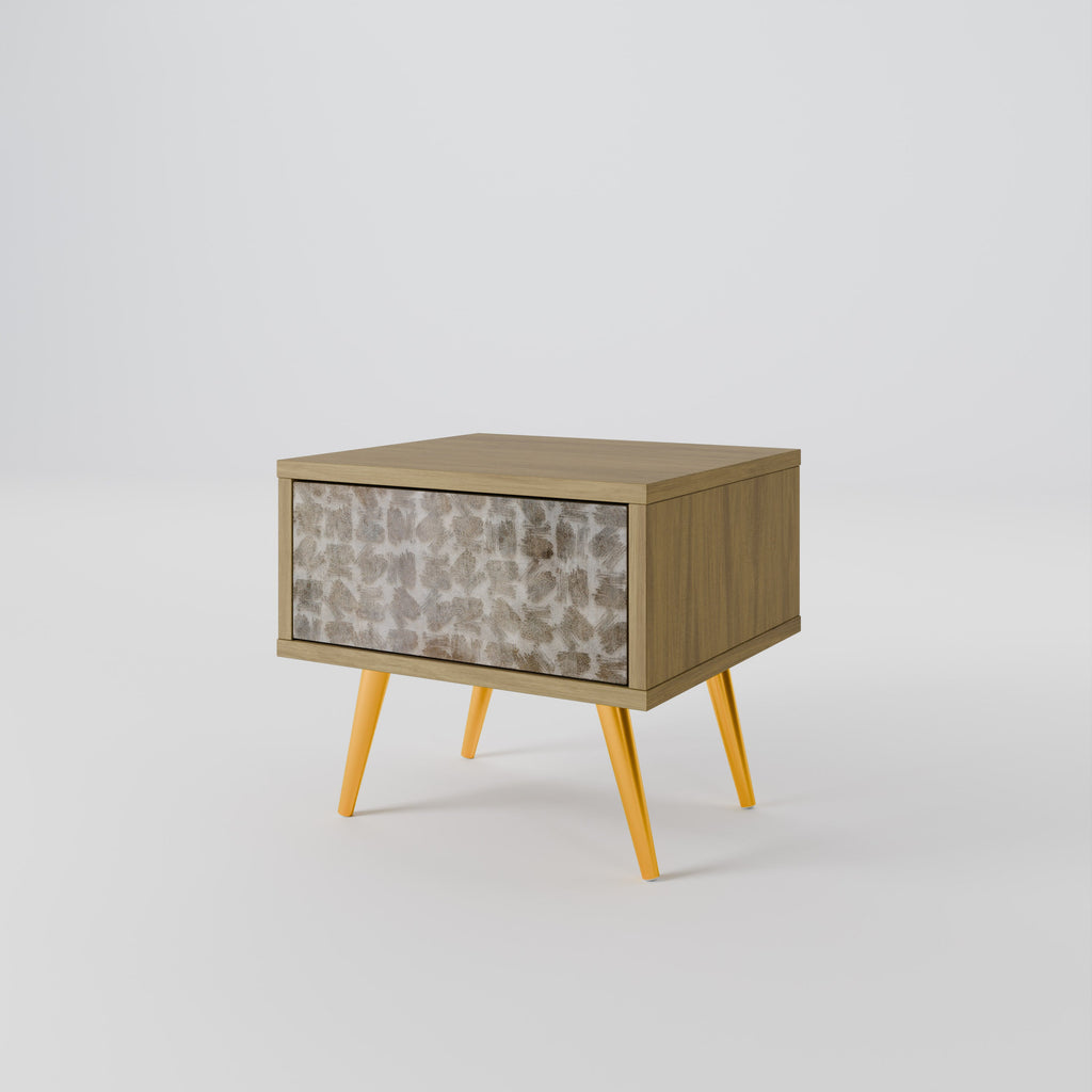 SLIGHTLY BLURRED Nightstand in Oak Effect