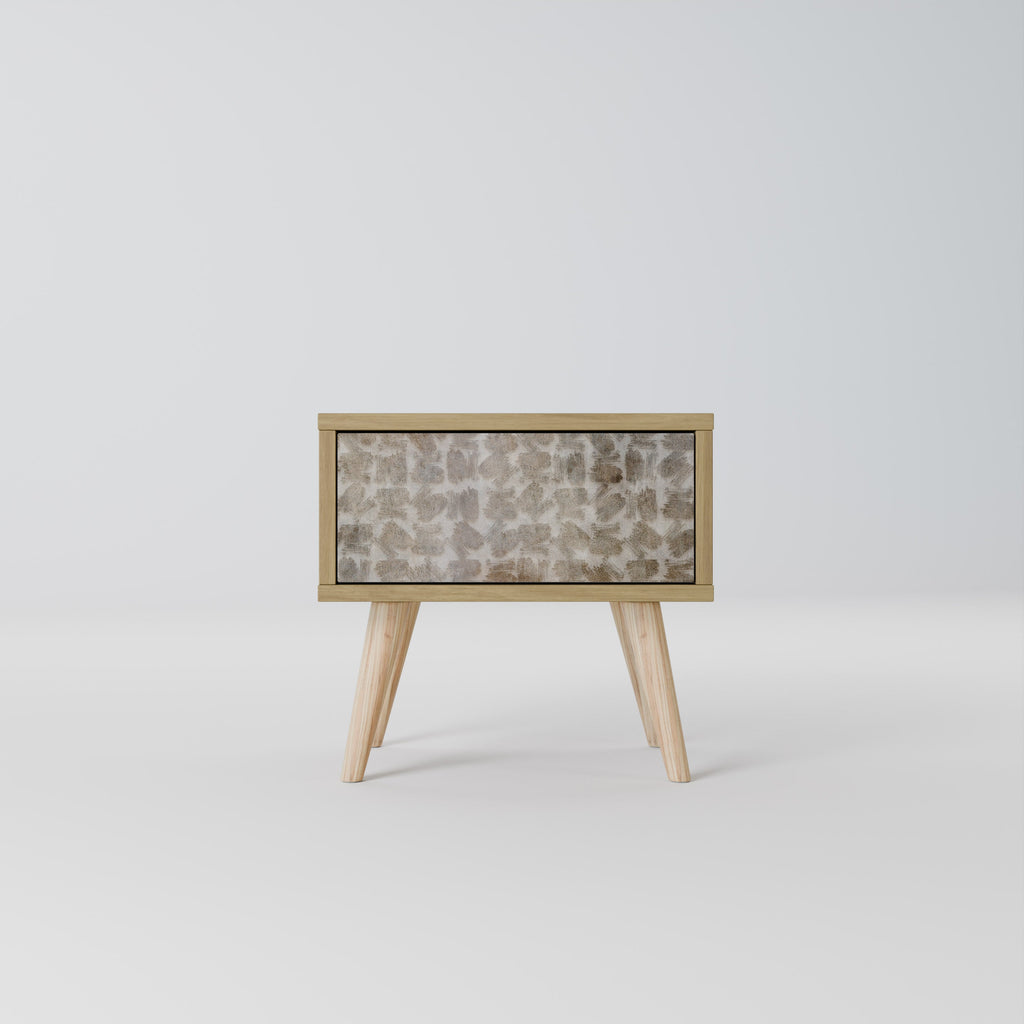 SLIGHTLY BLURRED Nightstand in Oak Effect