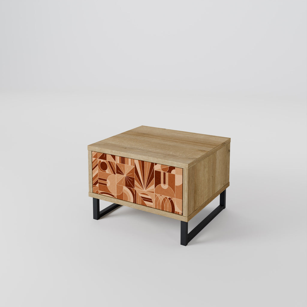 PRISM MOSAIC Nightstand in Oak Effect