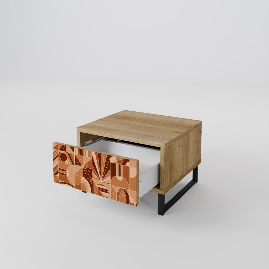 PRISM MOSAIC Nightstand in Oak Effect