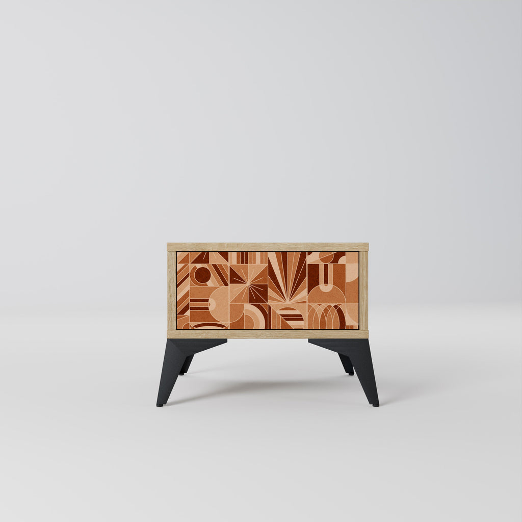 PRISM MOSAIC Nightstand in Oak Effect