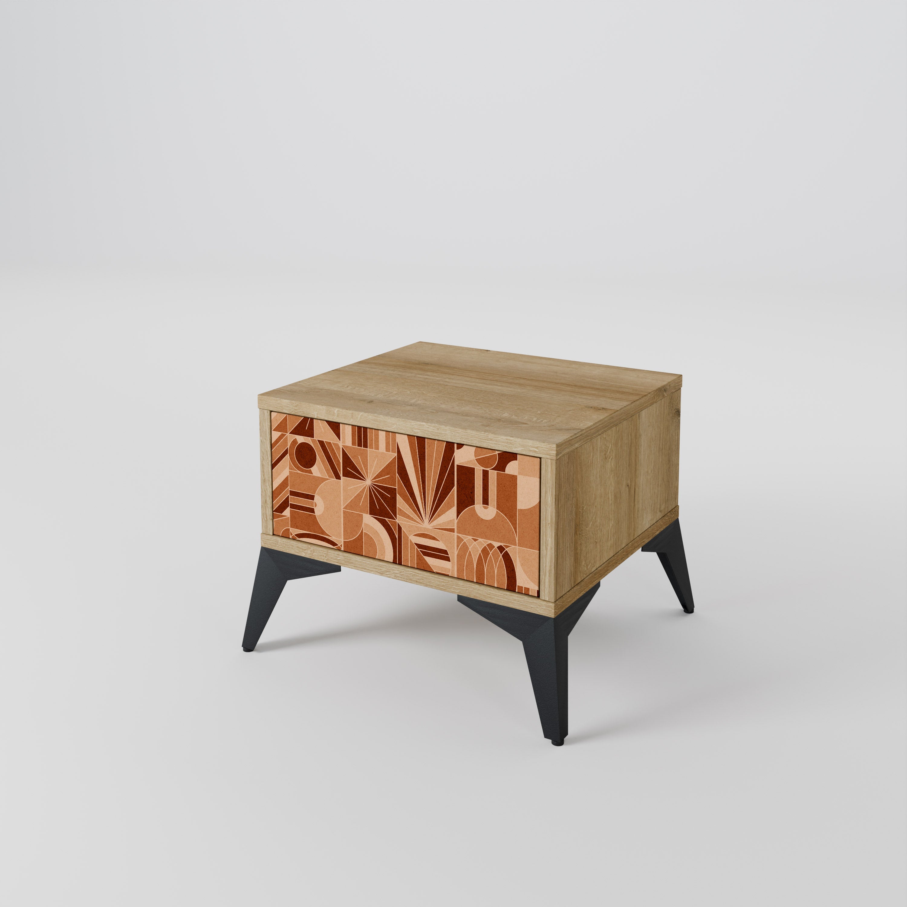 PRISM MOSAIC Nightstand in Oak Effect