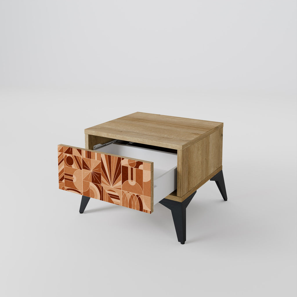 PRISM MOSAIC Nightstand in Oak Effect