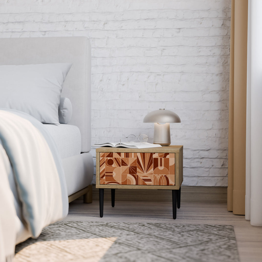 PRISM MOSAIC Nightstand in Oak Effect