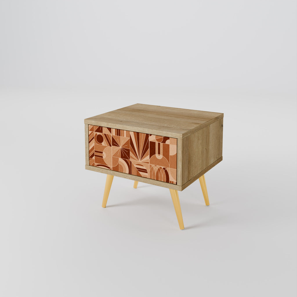PRISM MOSAIC Nightstand in Oak Effect