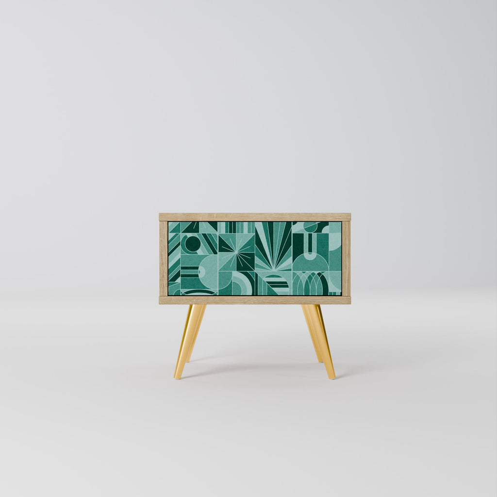 HARMONIC GRID Nightstand in Oak Effect