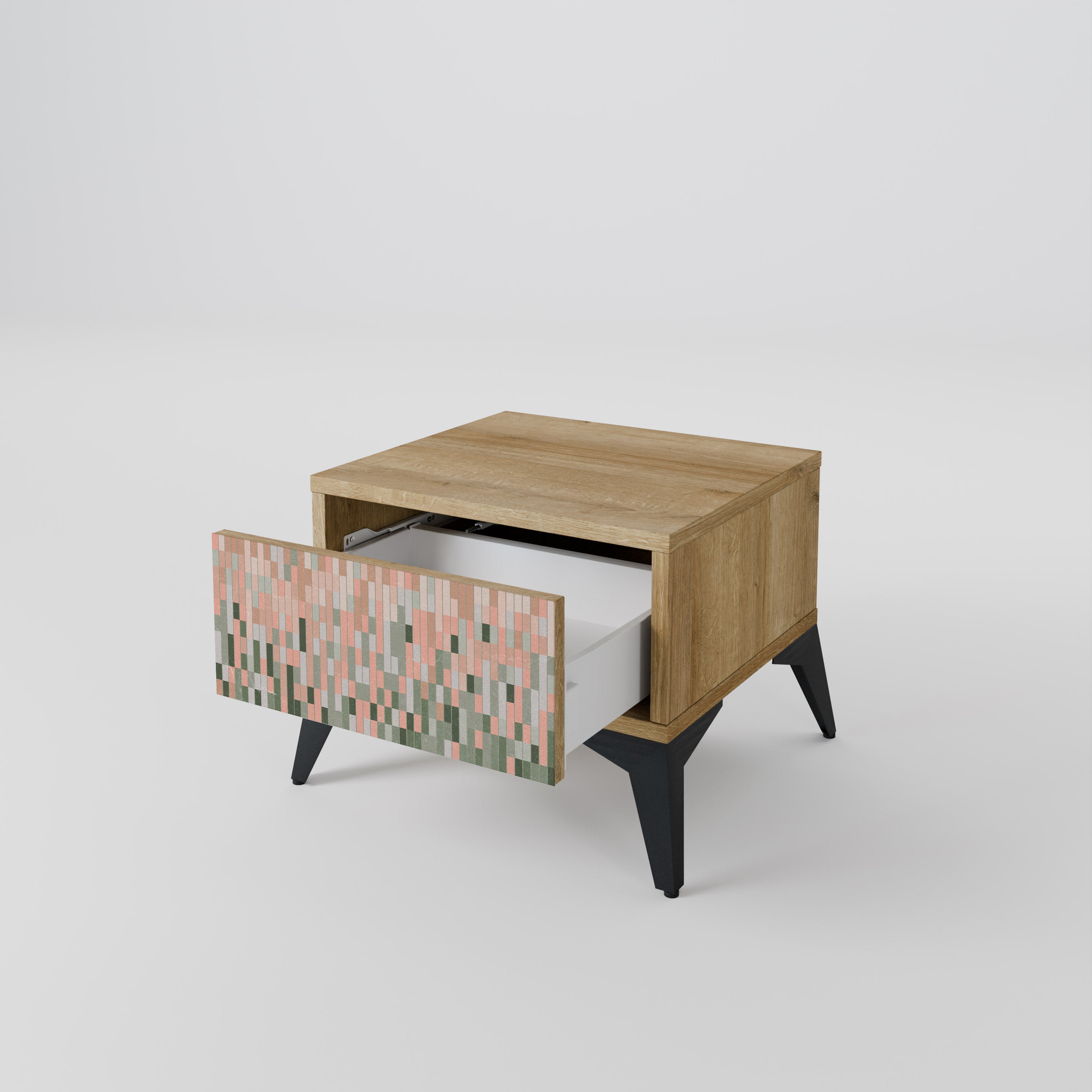 BUILDING THE FUTURE Nightstand in Oak Effect