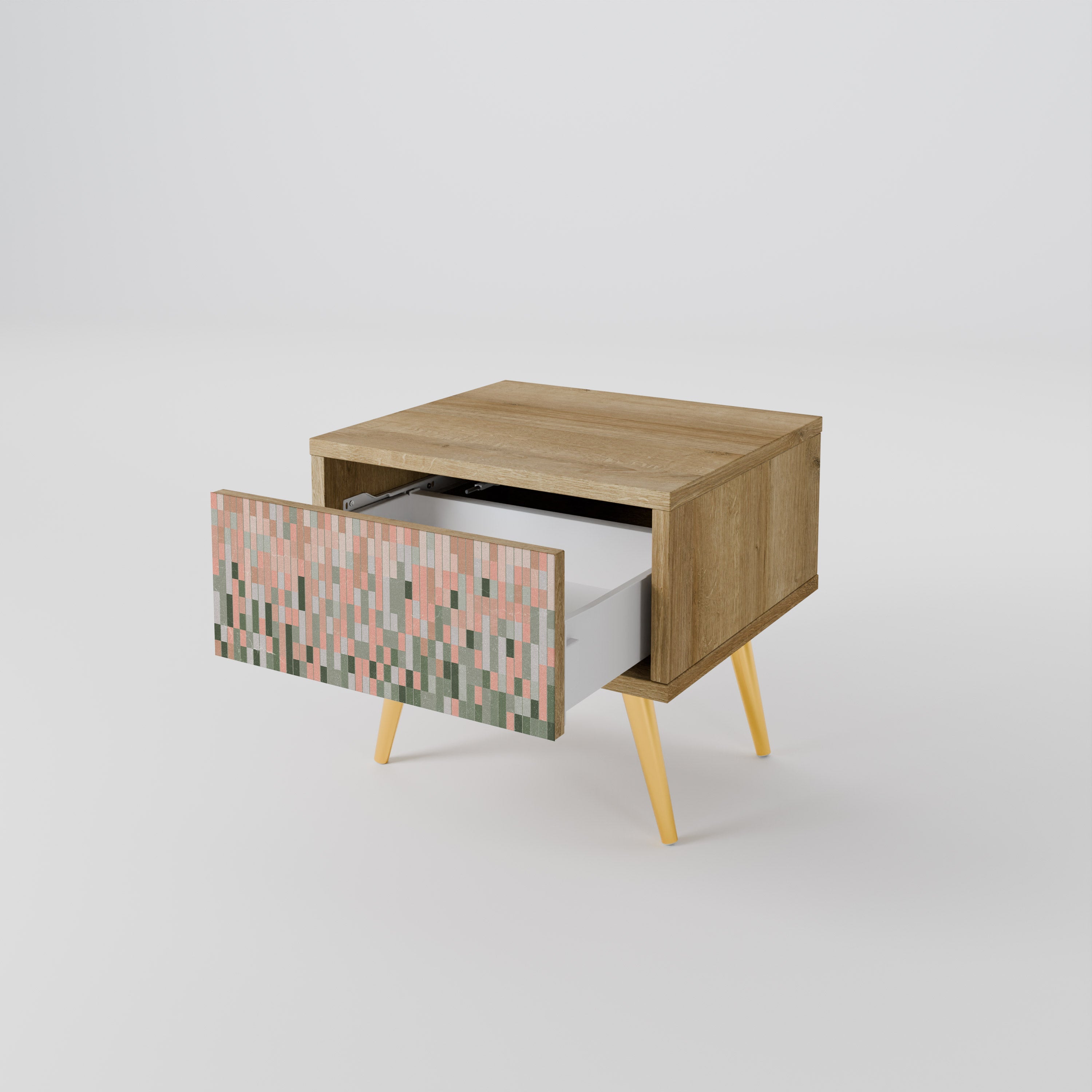 BUILDING THE FUTURE Nightstand in Oak Effect