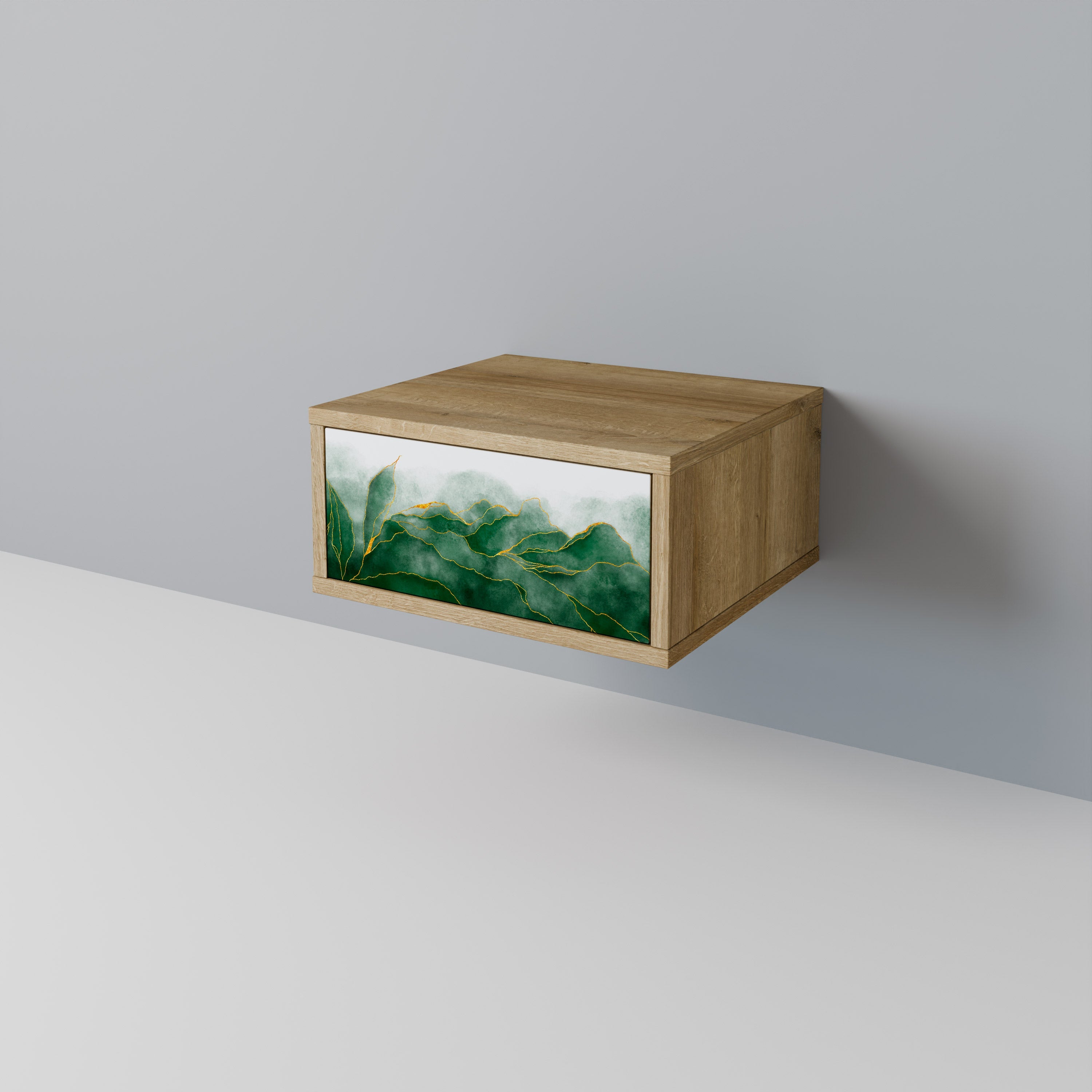 EXPENSIVE NATURE Nightstand in Oak Effect