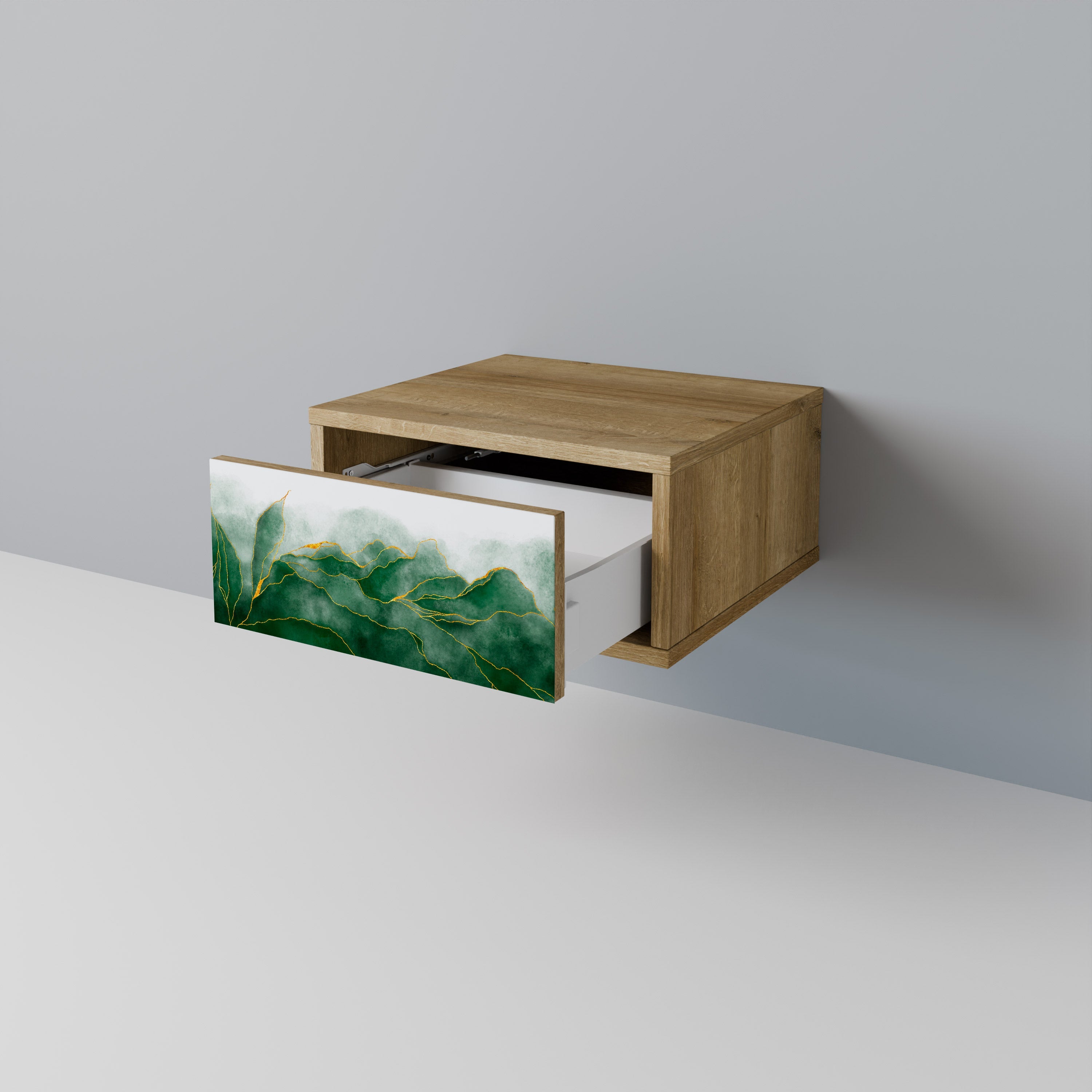 EXPENSIVE NATURE Nightstand in Oak Effect