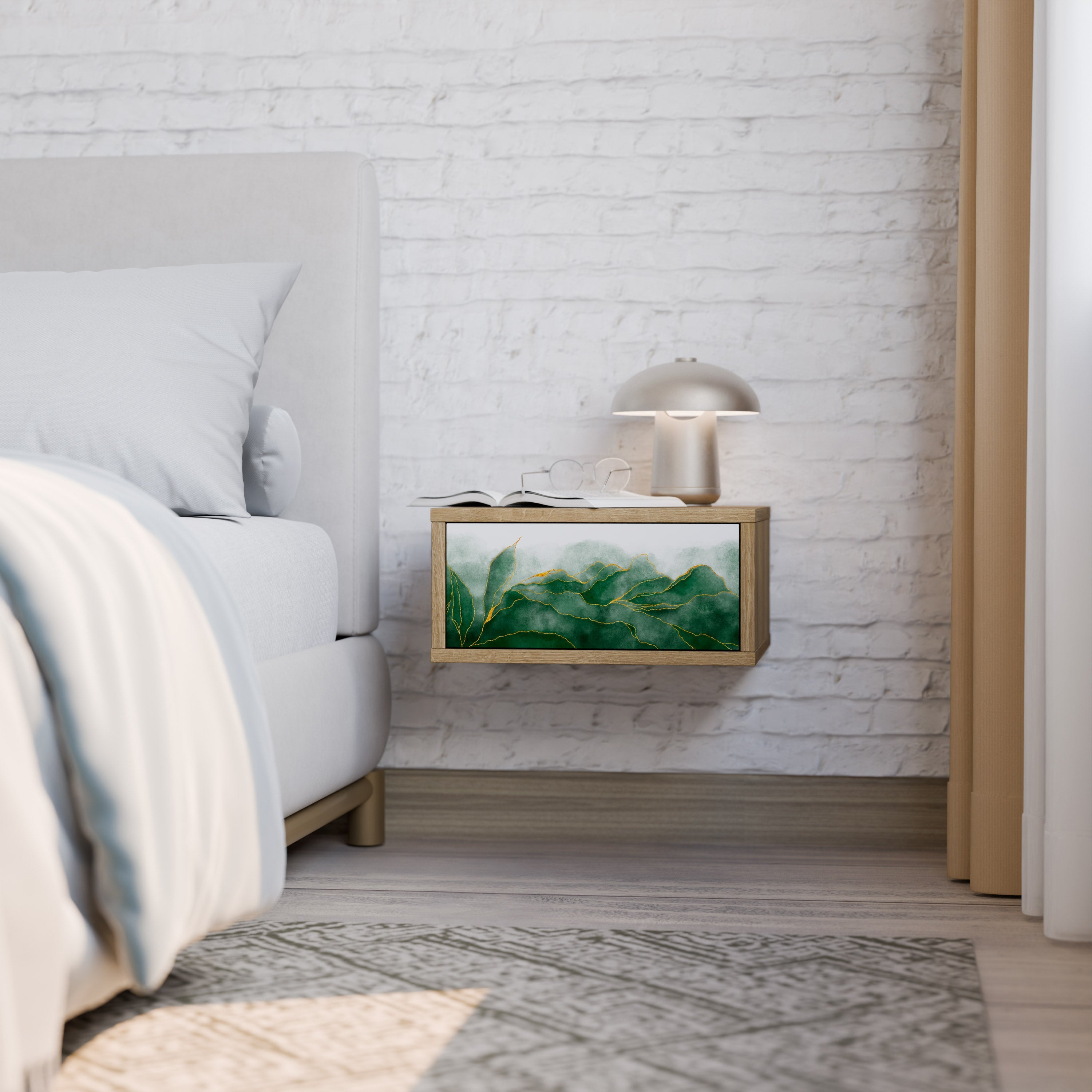 EXPENSIVE NATURE Nightstand in Oak Effect