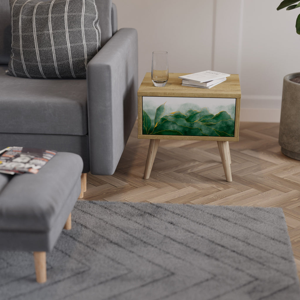 EXPENSIVE NATURE Nightstand in Oak Effect