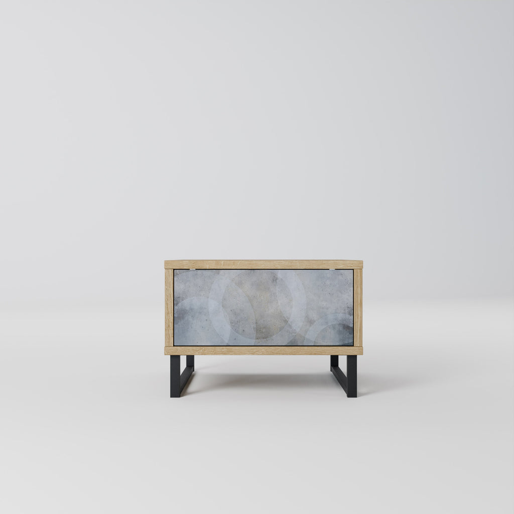 MUTED ARC Nightstand in Oak Effect