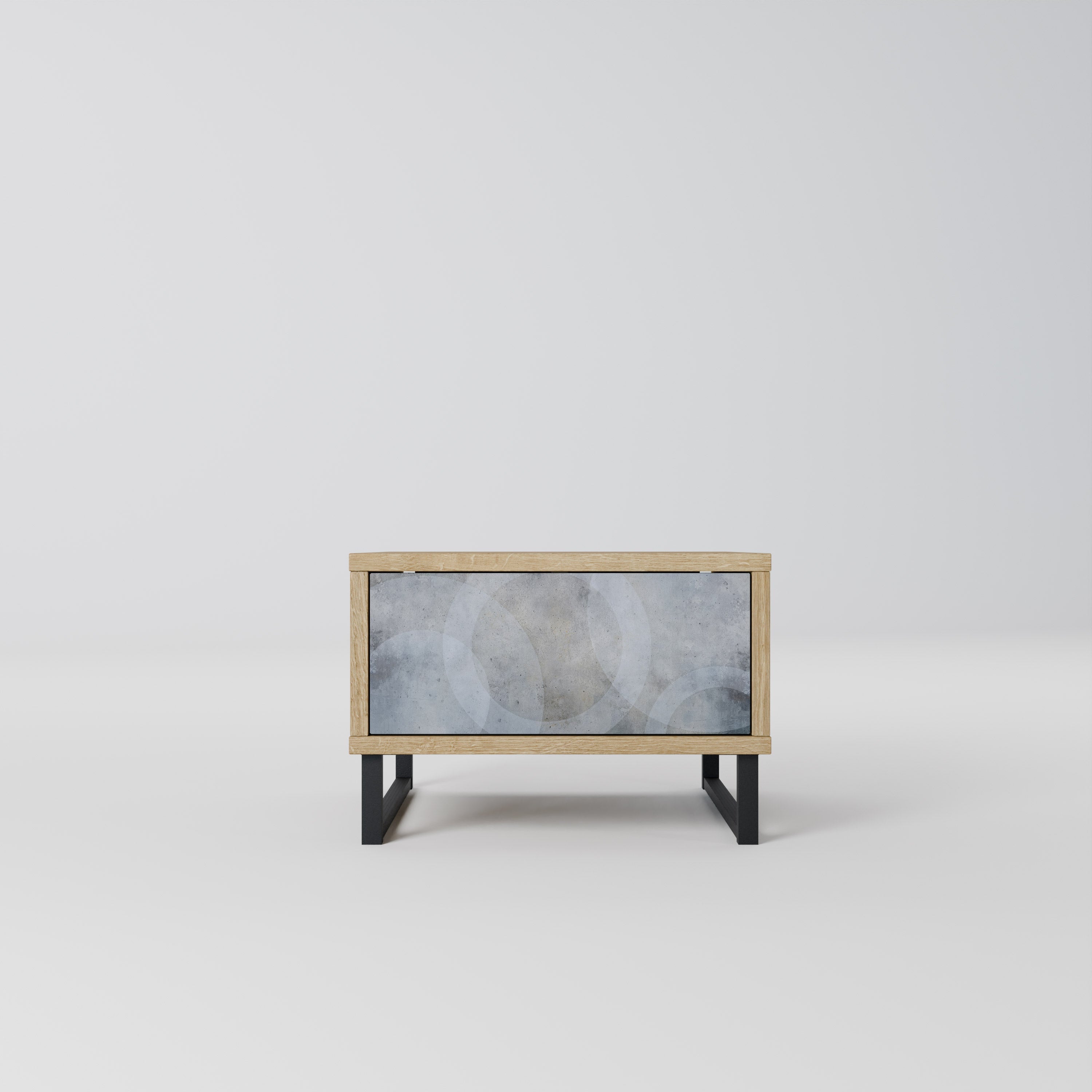 MUTED ARC Nightstand in Oak Effect