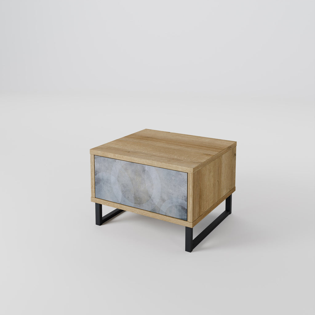 MUTED ARC Nightstand in Oak Effect