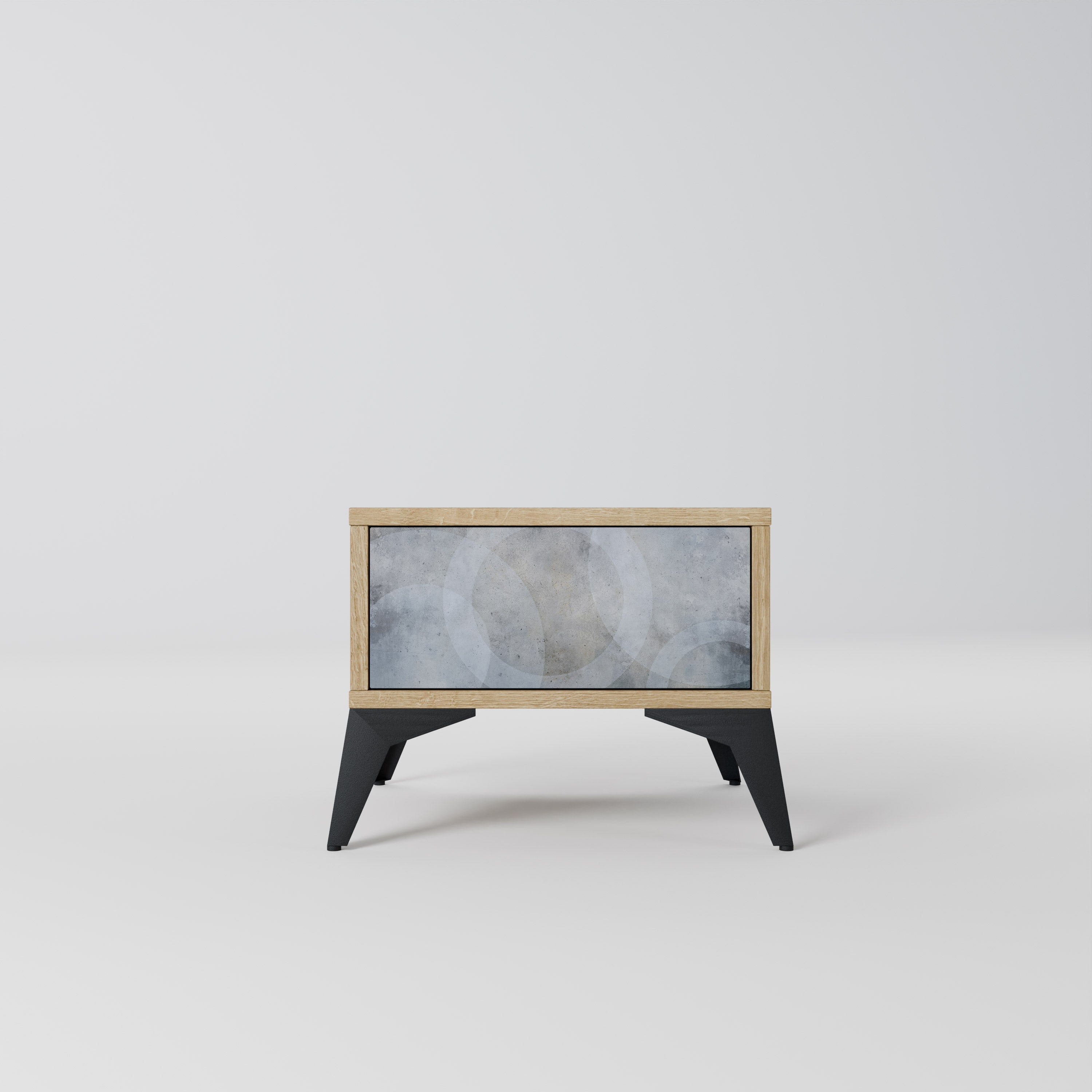 MUTED ARC Nightstand in Oak Effect