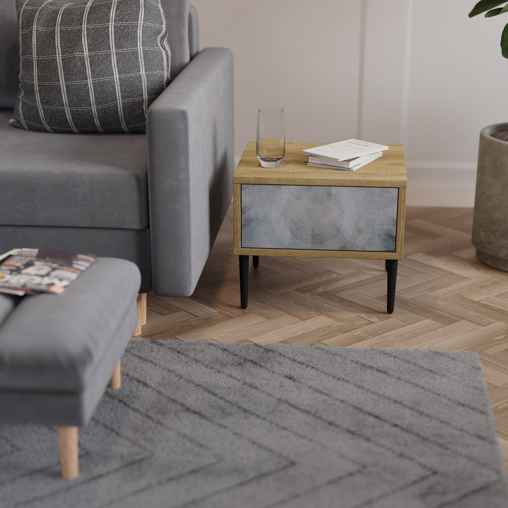MUTED ARC Nightstand in Oak Effect