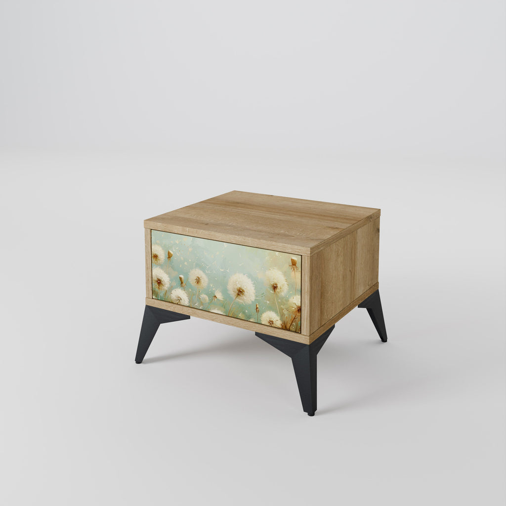DREAMY MEADOW Nightstand in Oak Effect