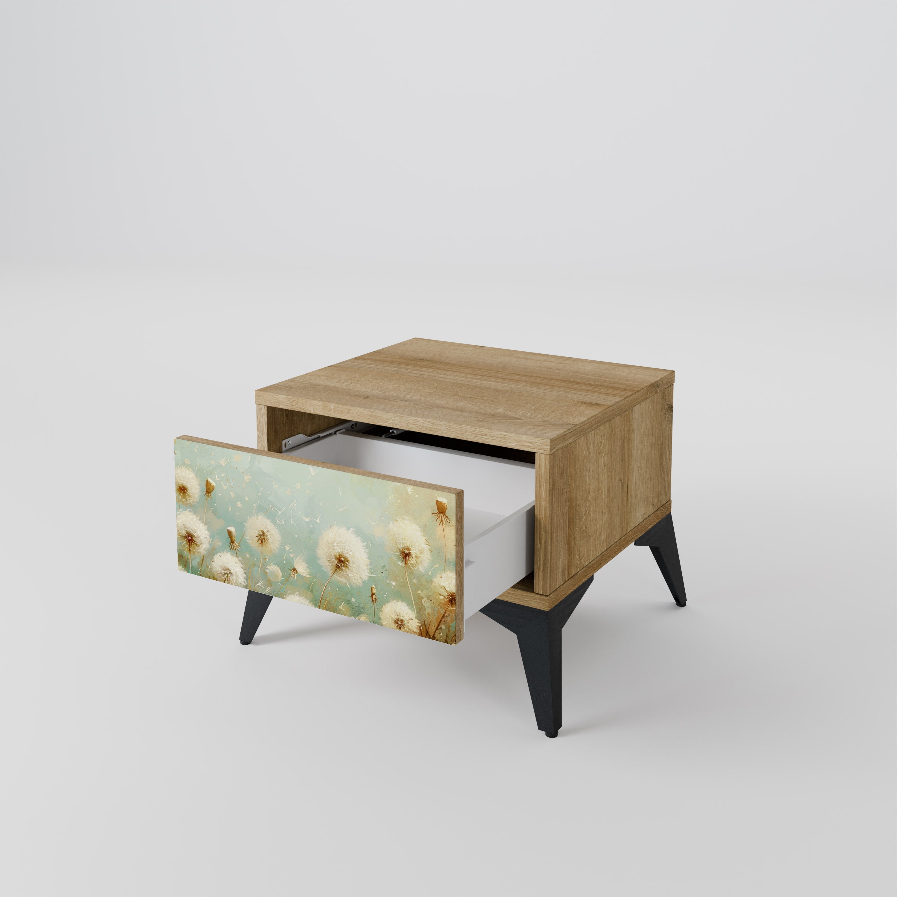 DREAMY MEADOW Nightstand in Oak Effect
