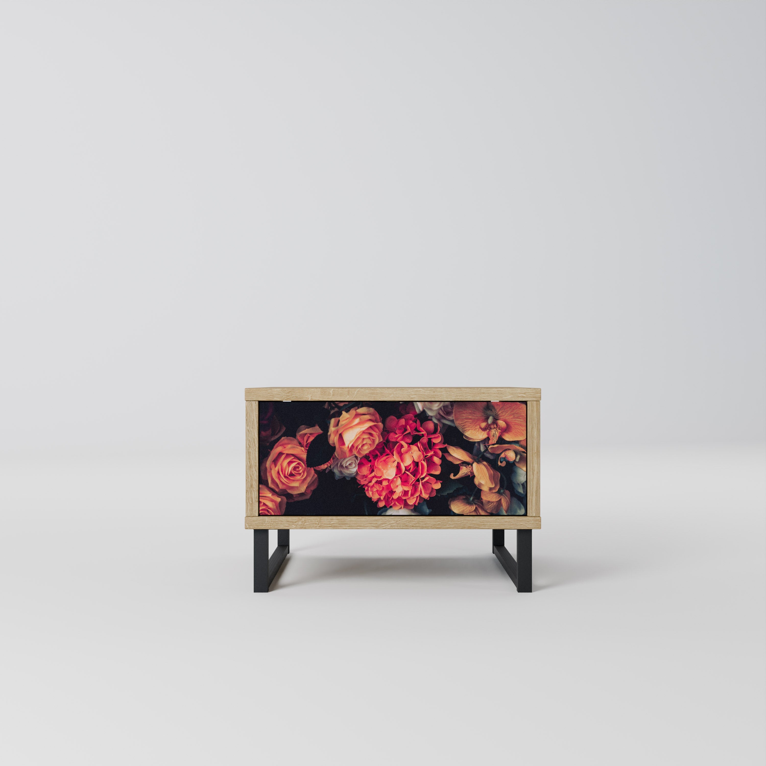 NEVERENDING BLOOM Nightstand in Oak Effect