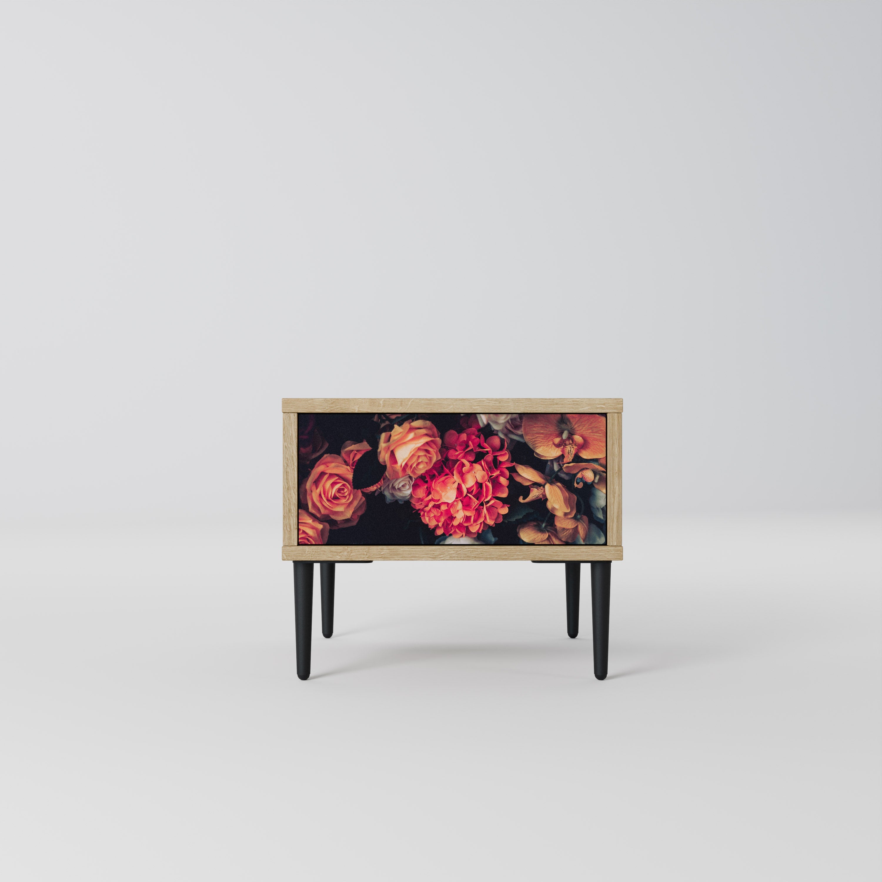 NEVERENDING BLOOM Nightstand in Oak Effect