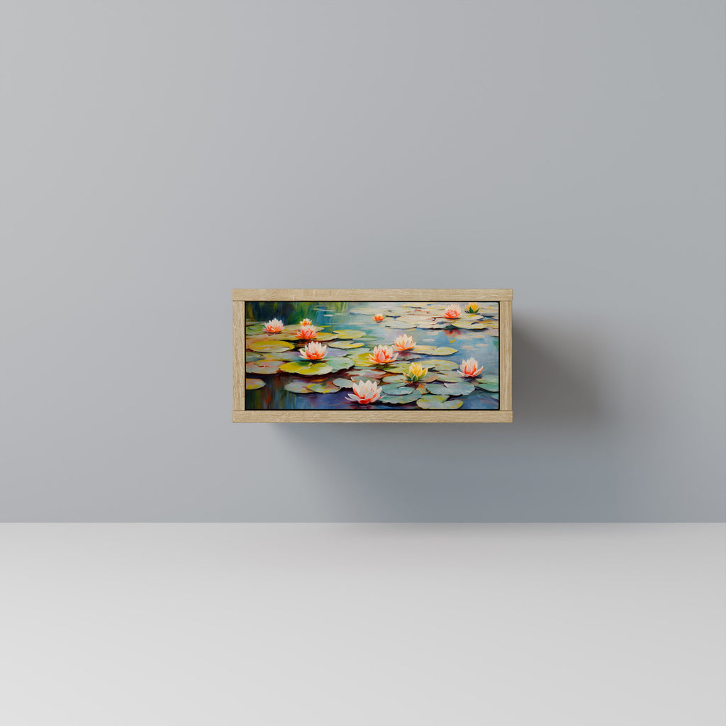 BLOOMING WATERS Nightstand in Oak Effect