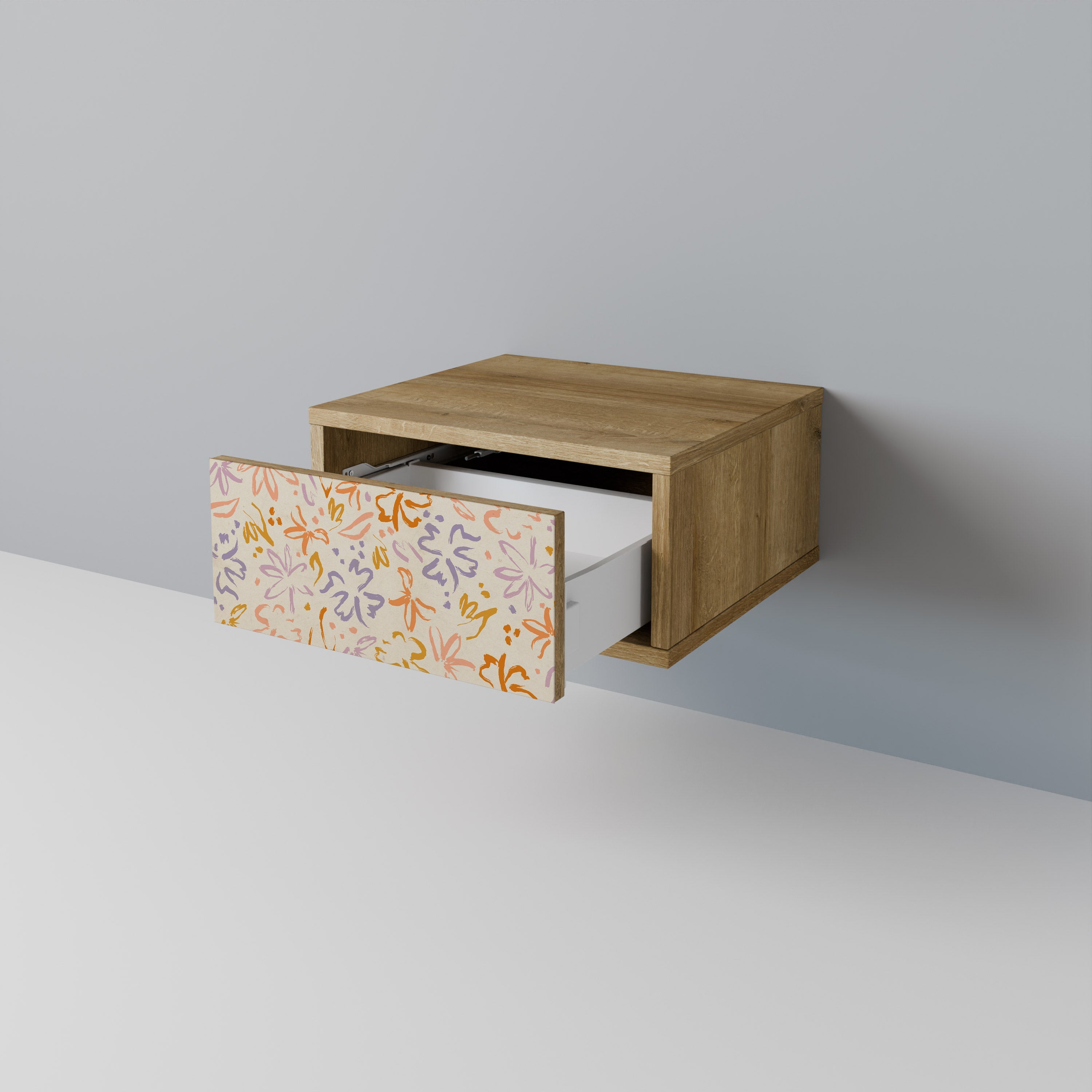 SPRING WHIMSY Nightstand in Oak Effect