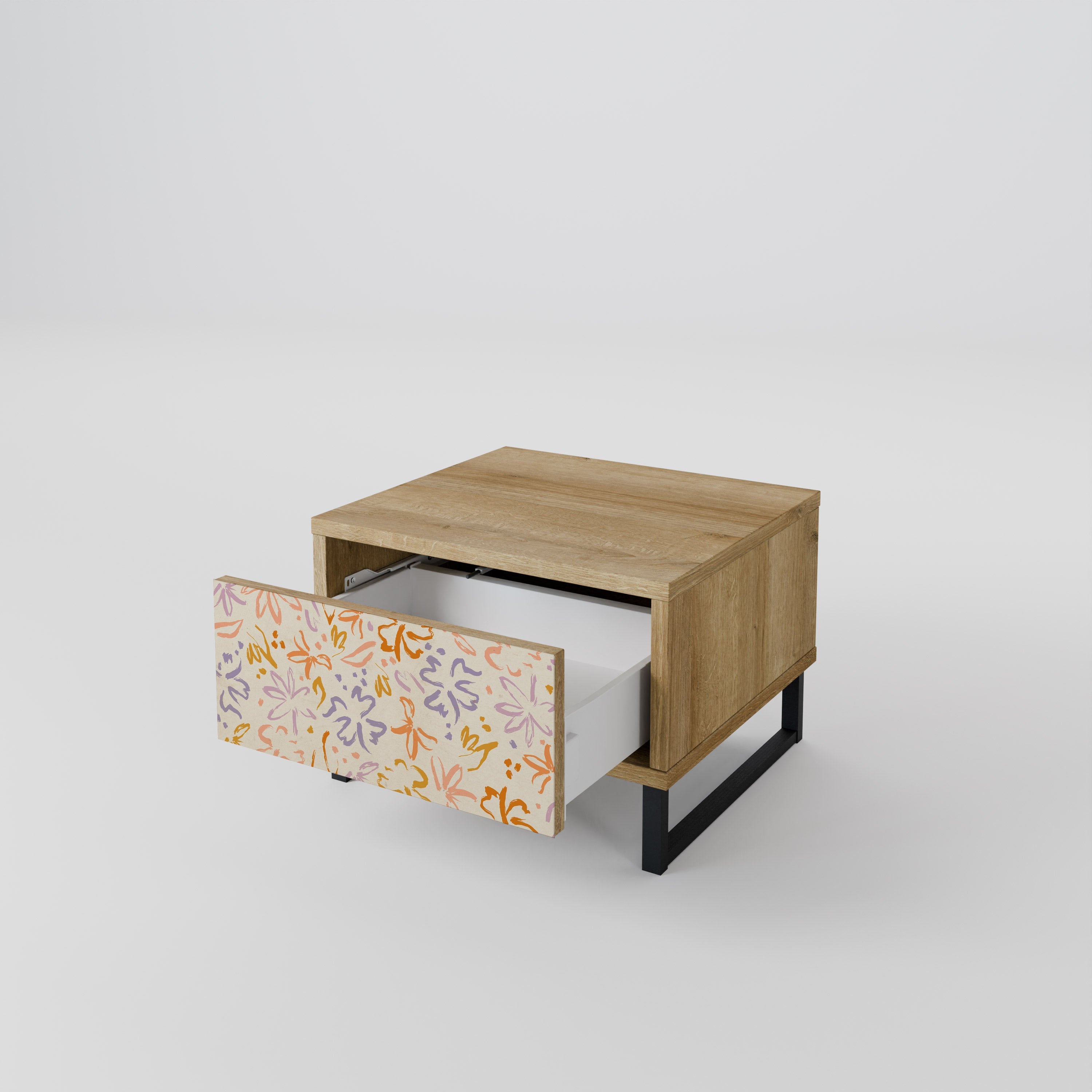 SPRING WHIMSY Nightstand in Oak Effect