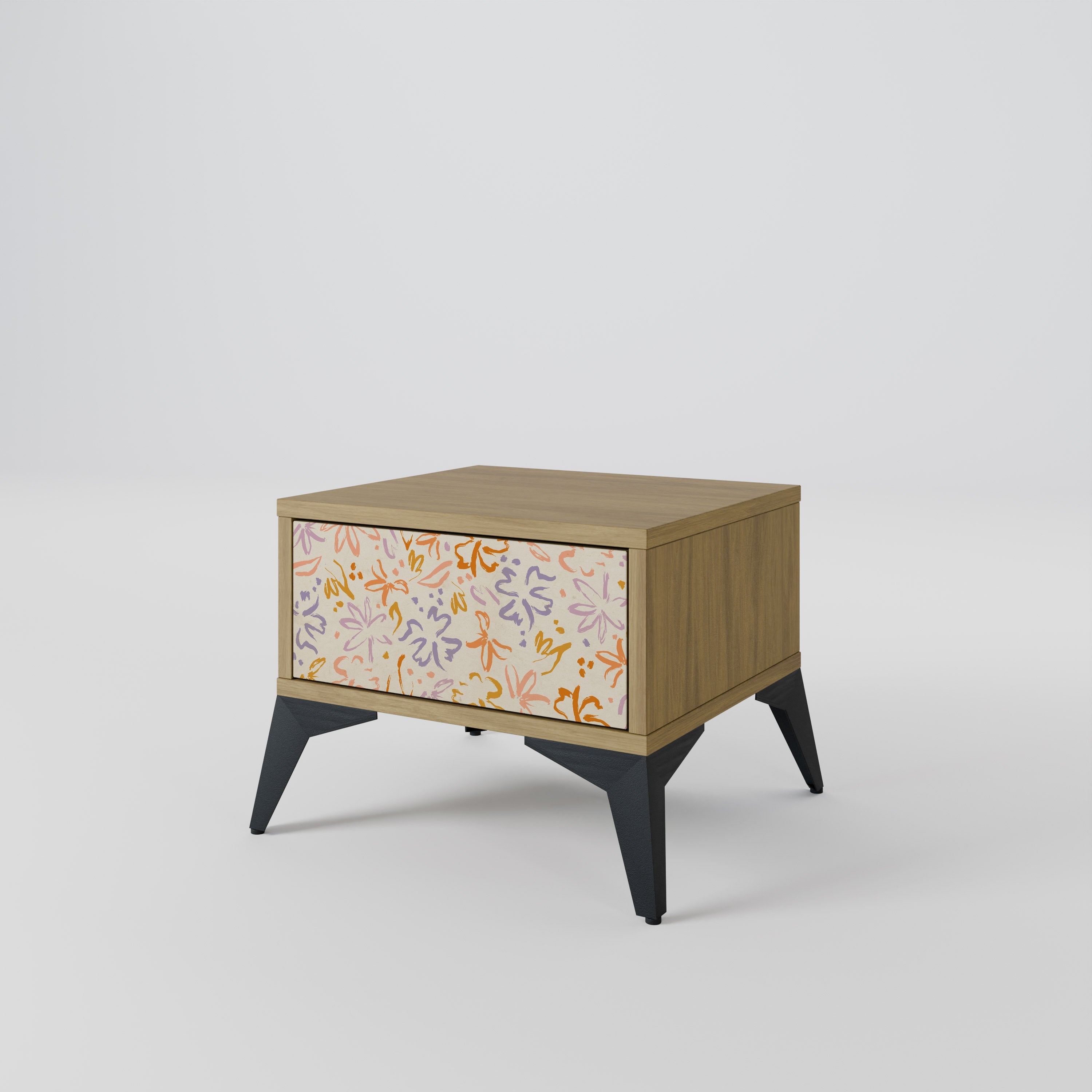 SPRING WHIMSY Nightstand in Oak Effect