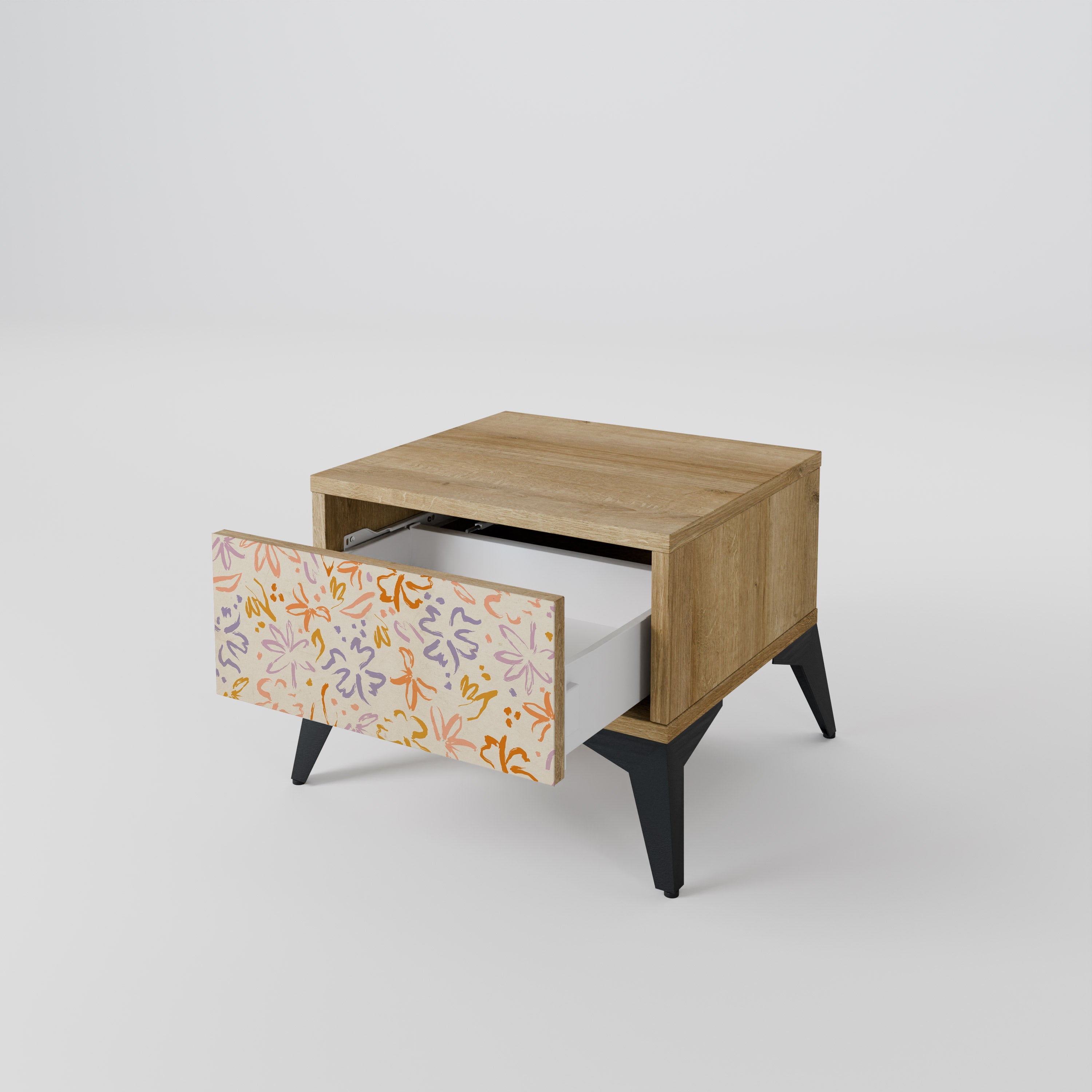 SPRING WHIMSY Nightstand in Oak Effect