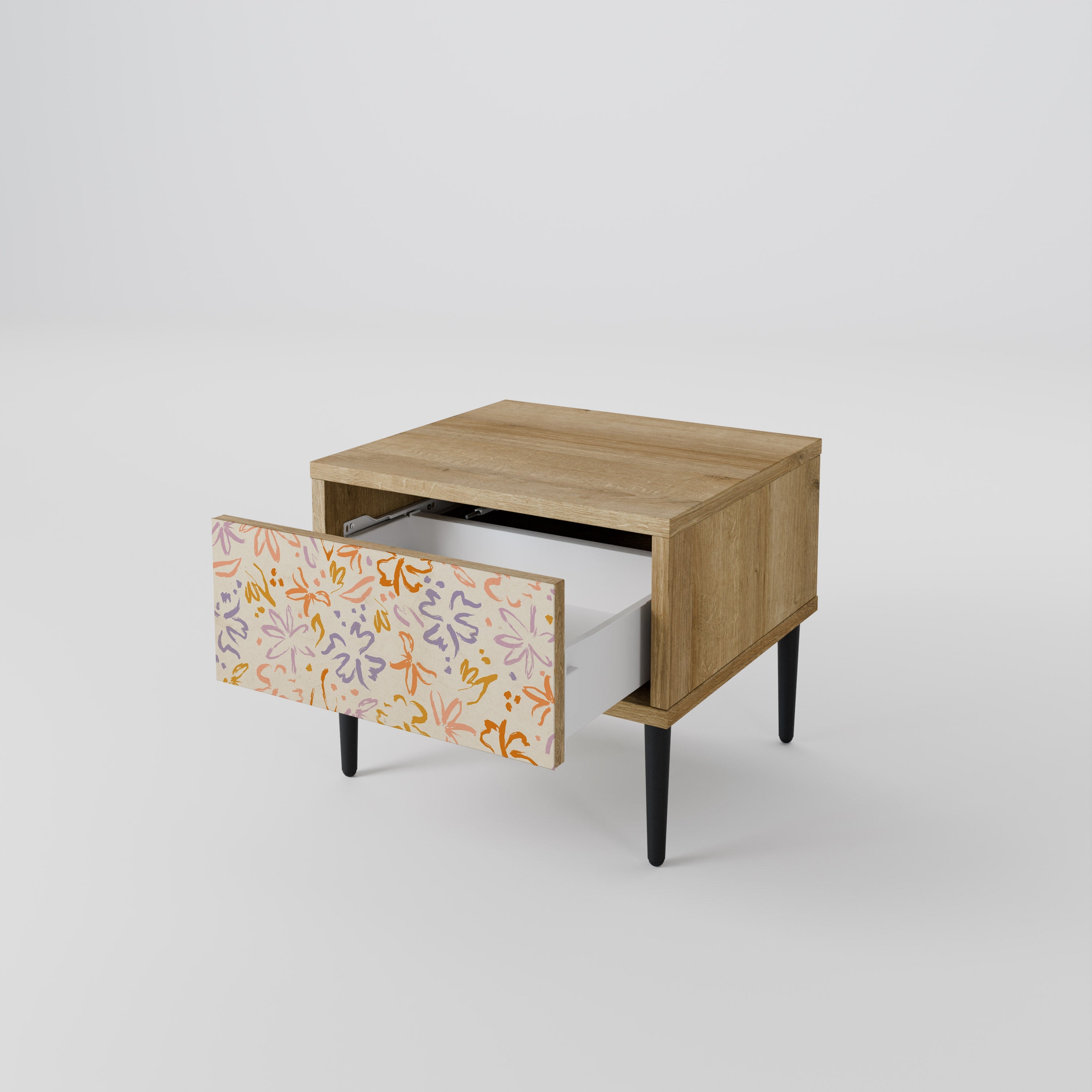 SPRING WHIMSY Nightstand in Oak Effect