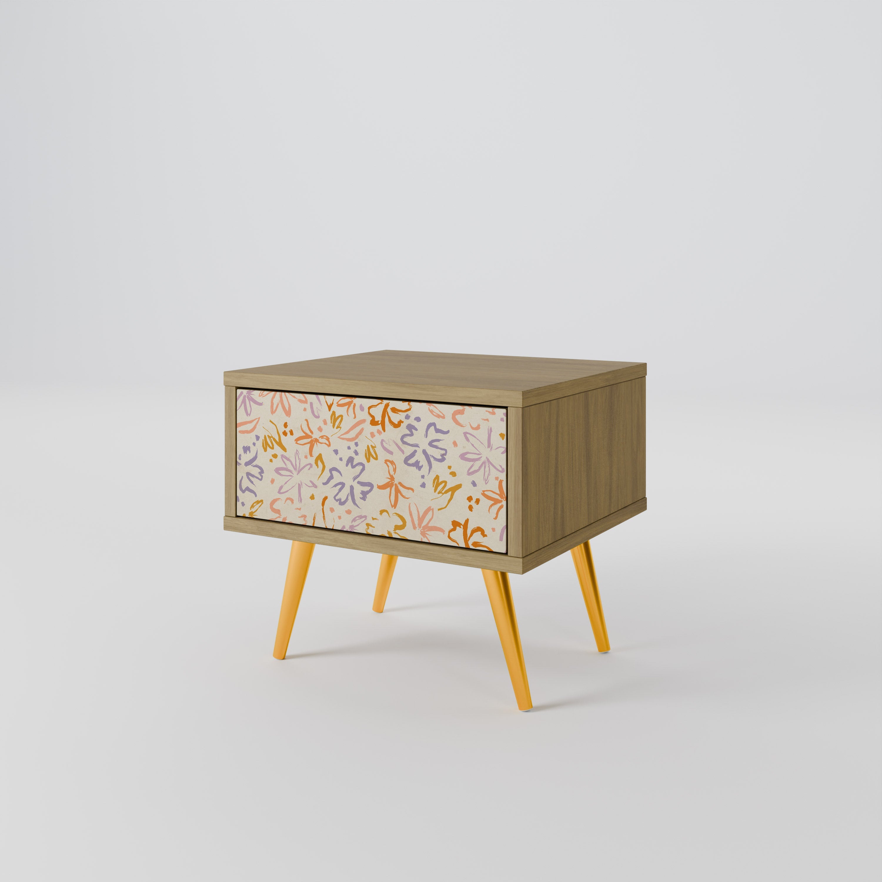 SPRING WHIMSY Nightstand in Oak Effect