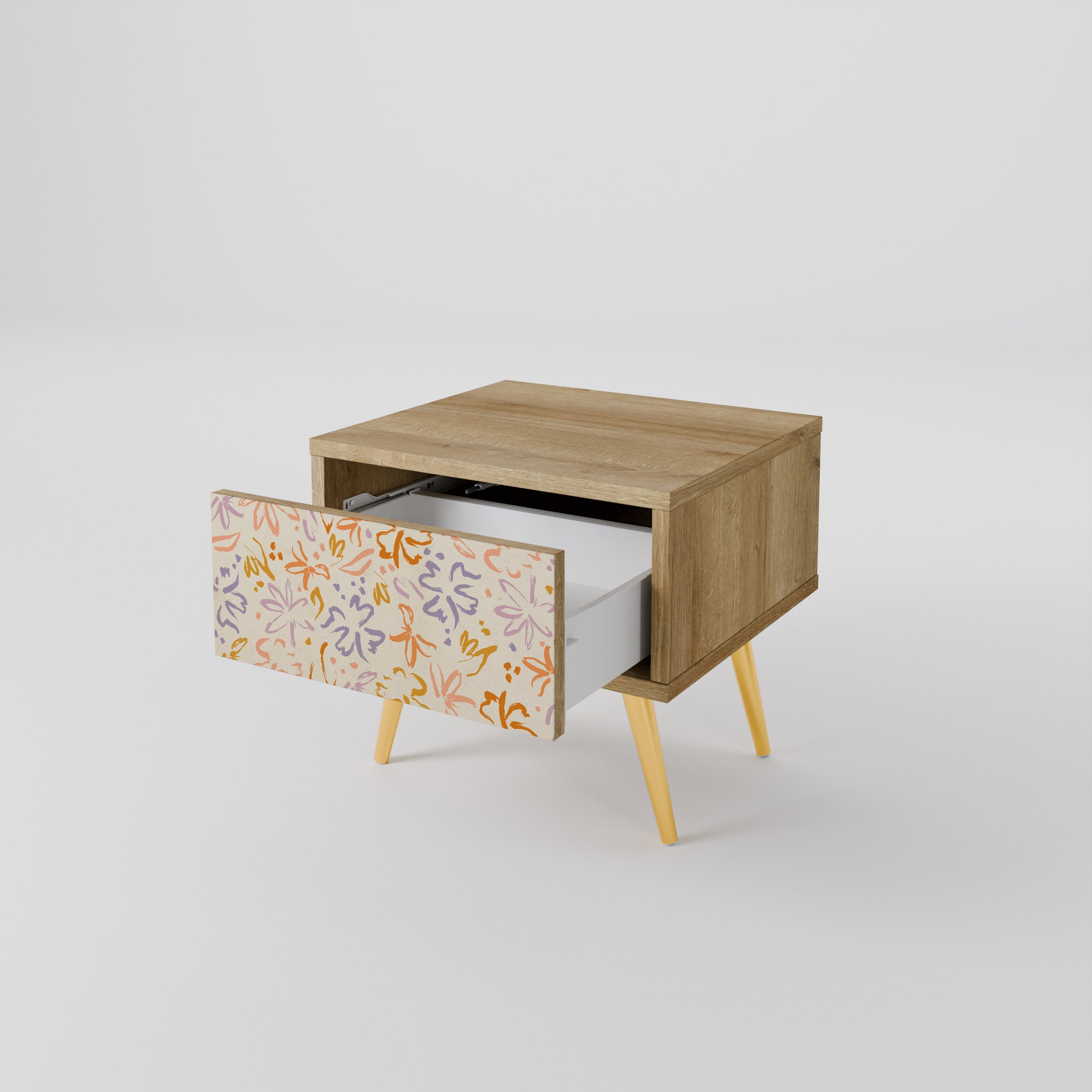 SPRING WHIMSY Nightstand in Oak Effect