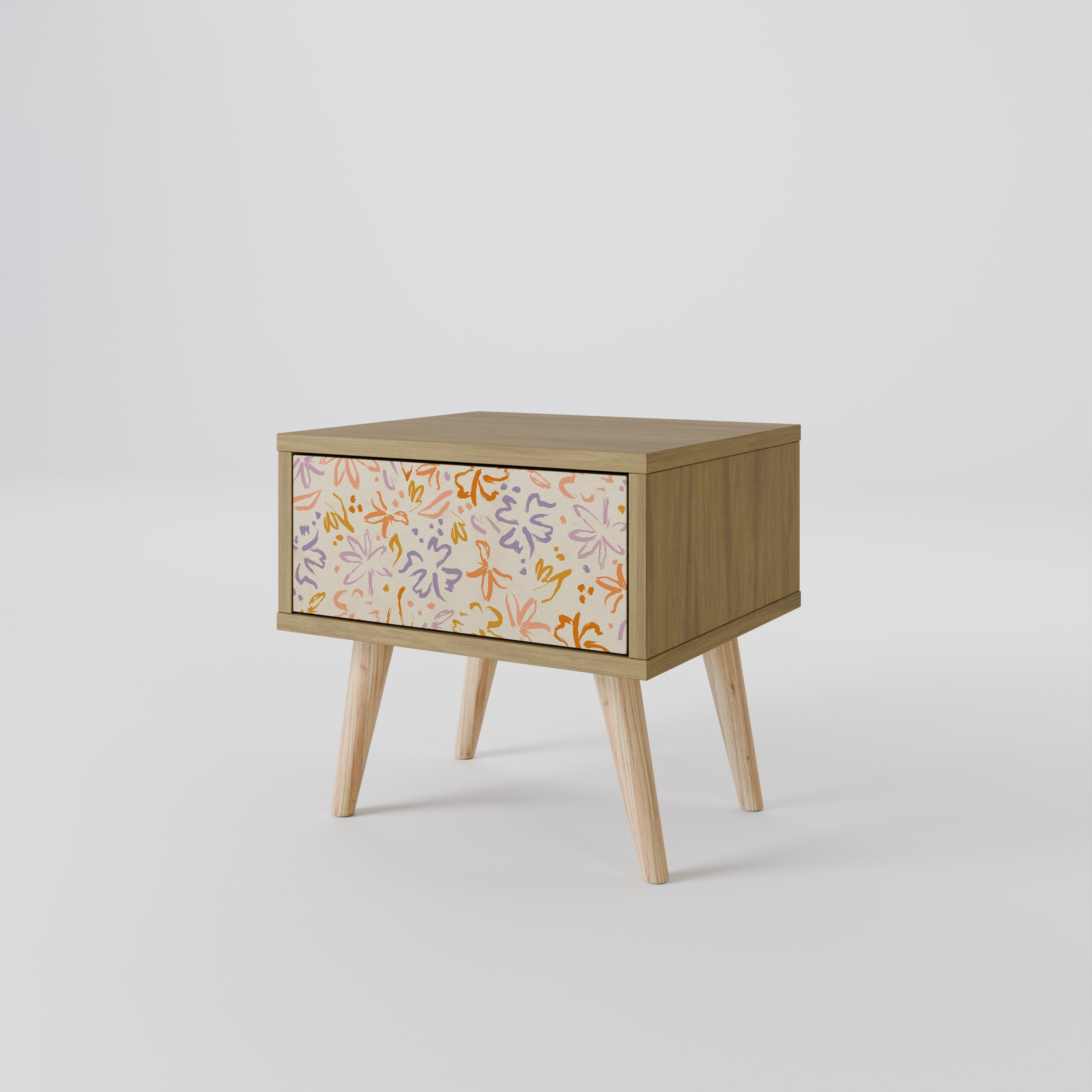SPRING WHIMSY Nightstand in Oak Effect