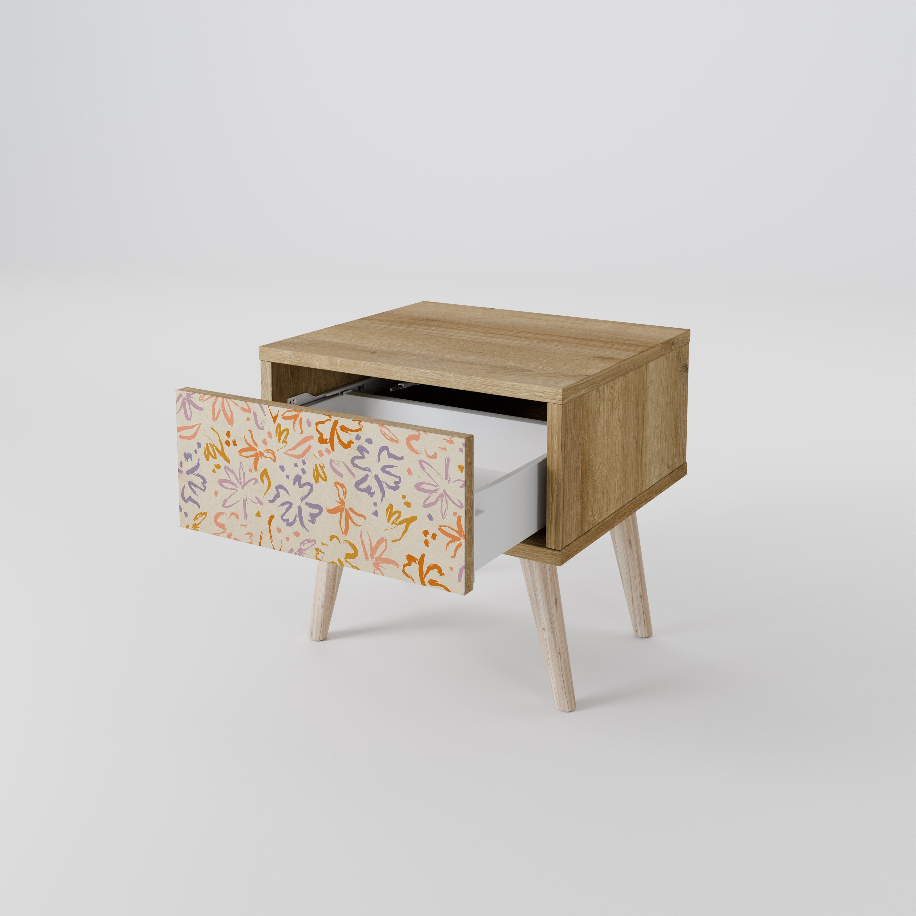 SPRING WHIMSY Nightstand in Oak Effect