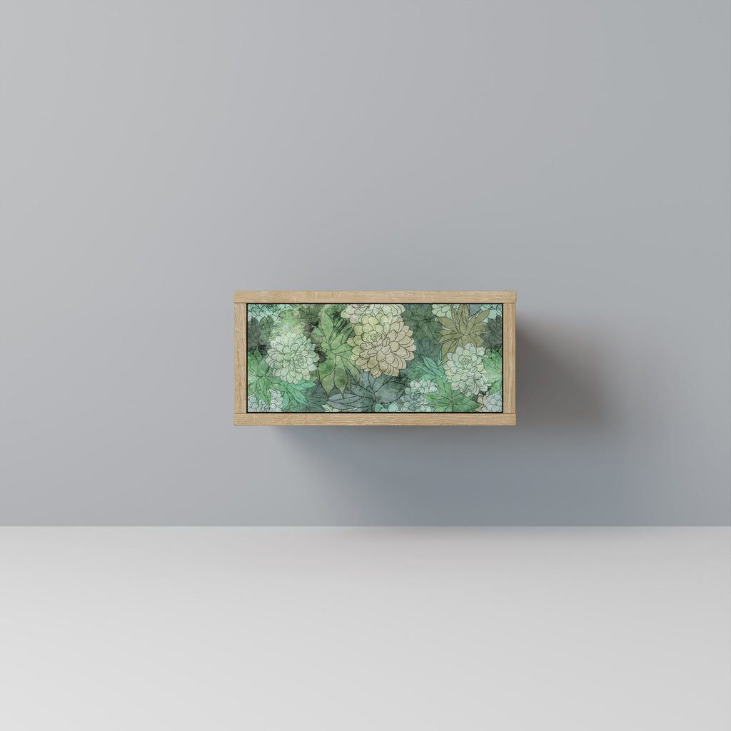 Table de chevet SUCCULENT CLUSTER effet chêne