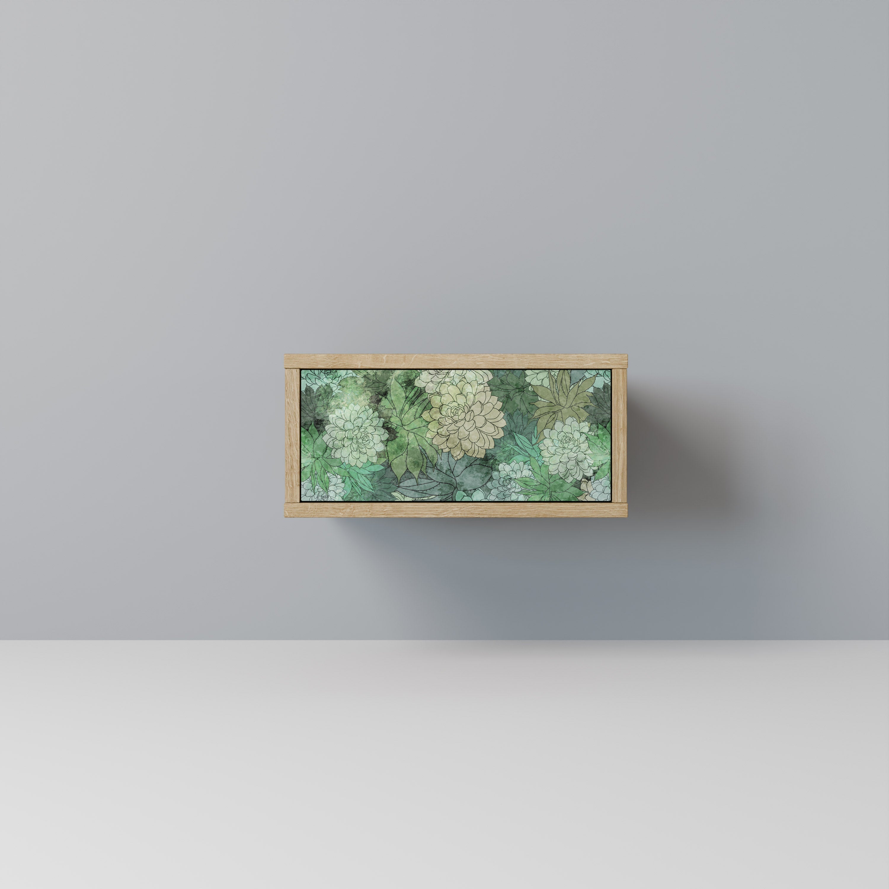 Table de chevet SUCCULENT CLUSTER effet chêne