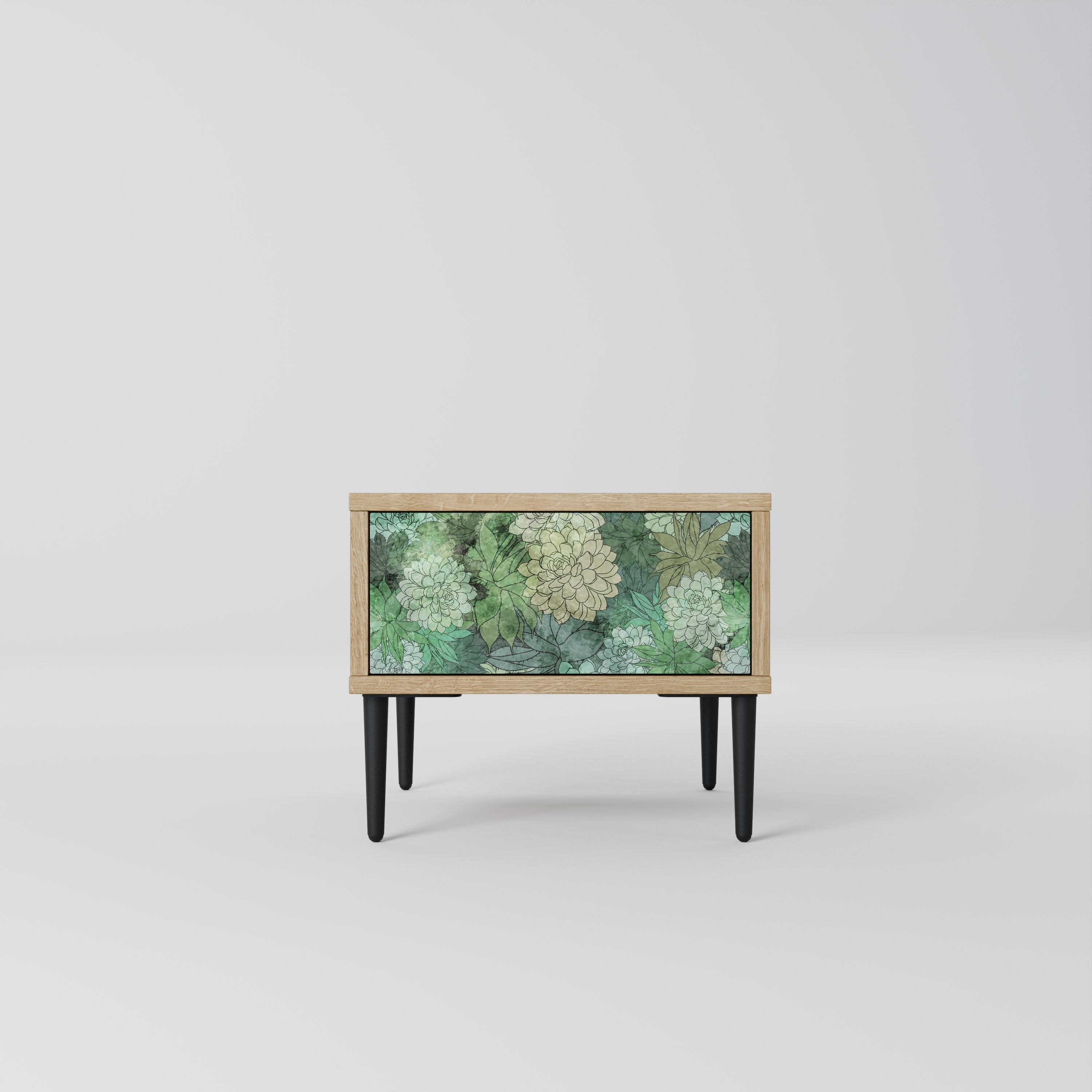 Table de chevet SUCCULENT CLUSTER effet chêne