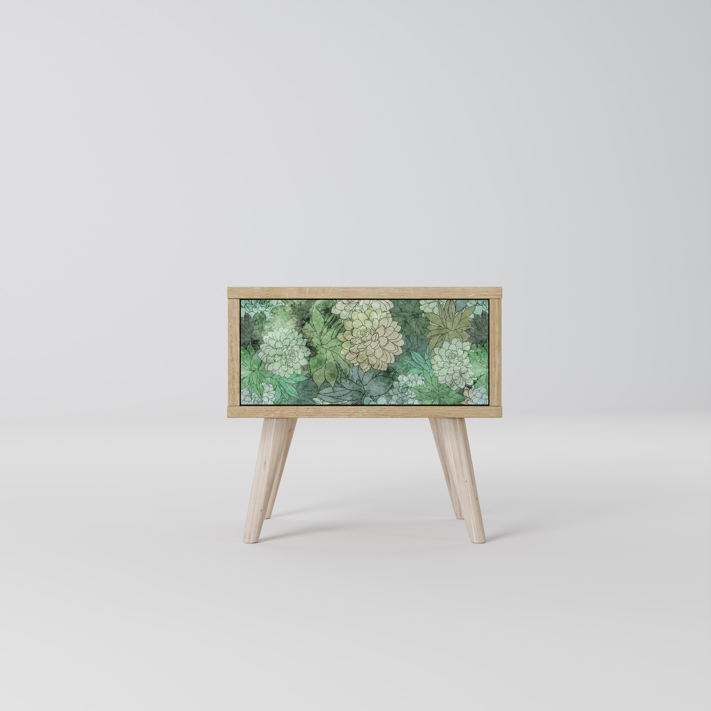 Table de chevet SUCCULENT CLUSTER effet chêne