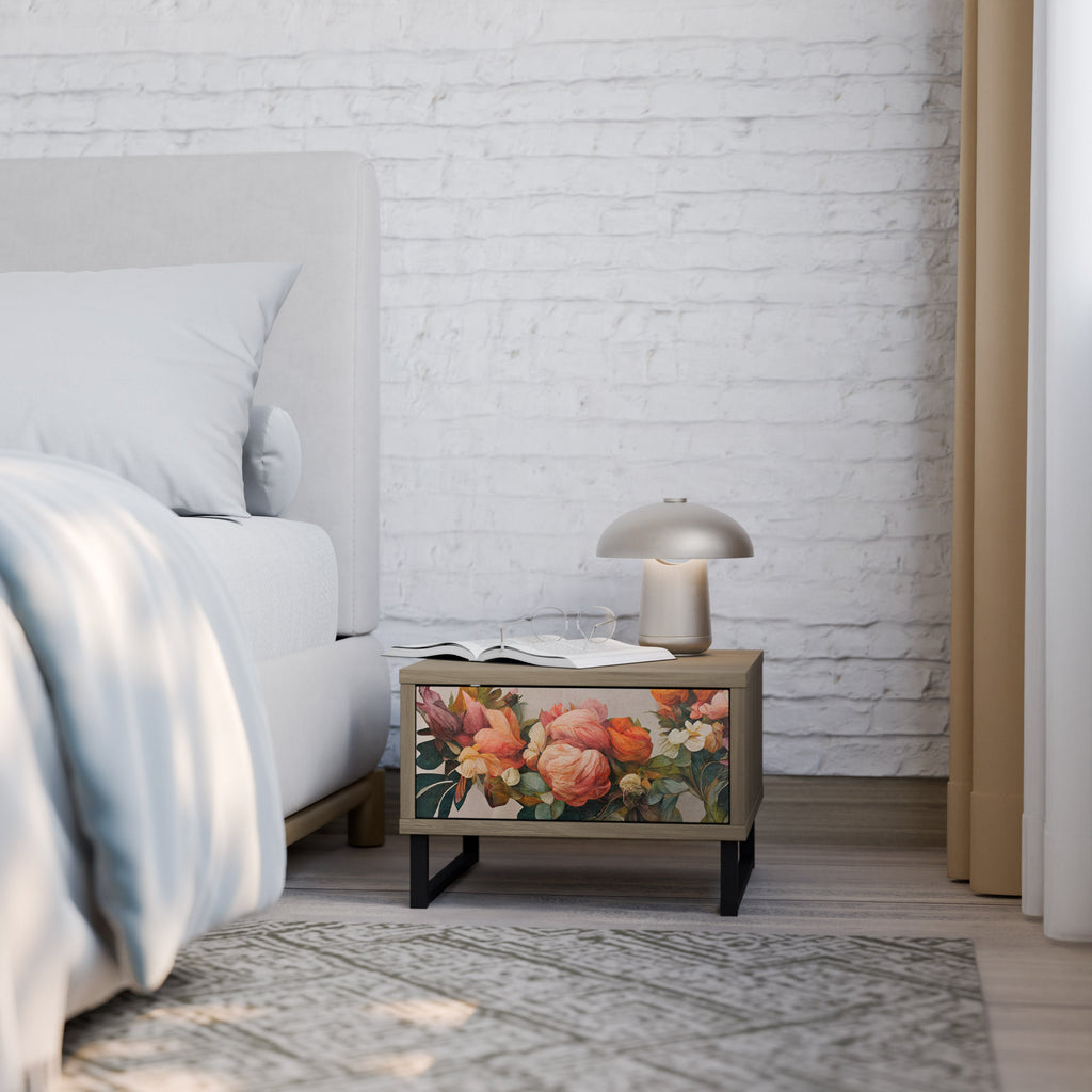 STYLISH BEAUTY Nightstand in Oak Effect