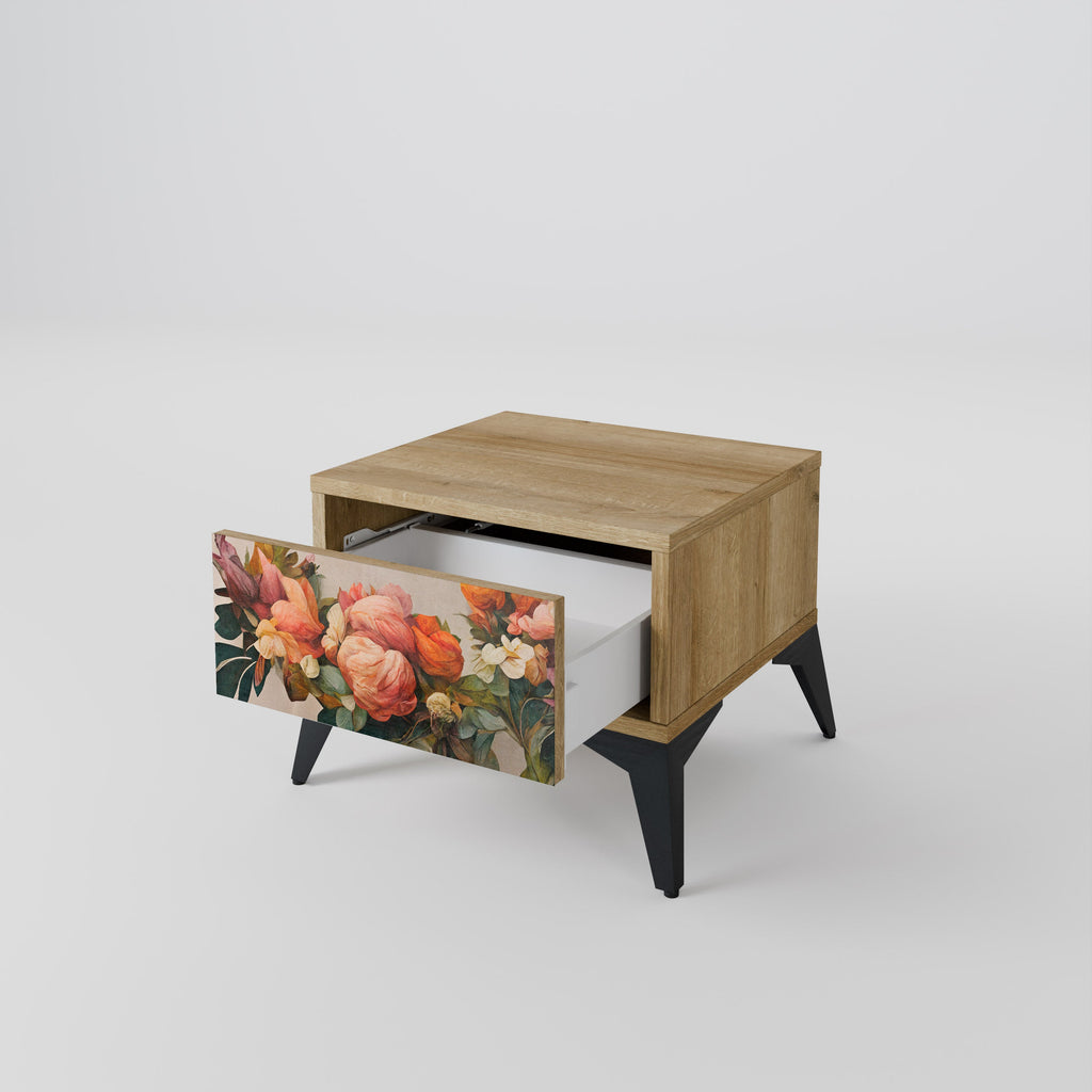 STYLISH BEAUTY Nightstand in Oak Effect