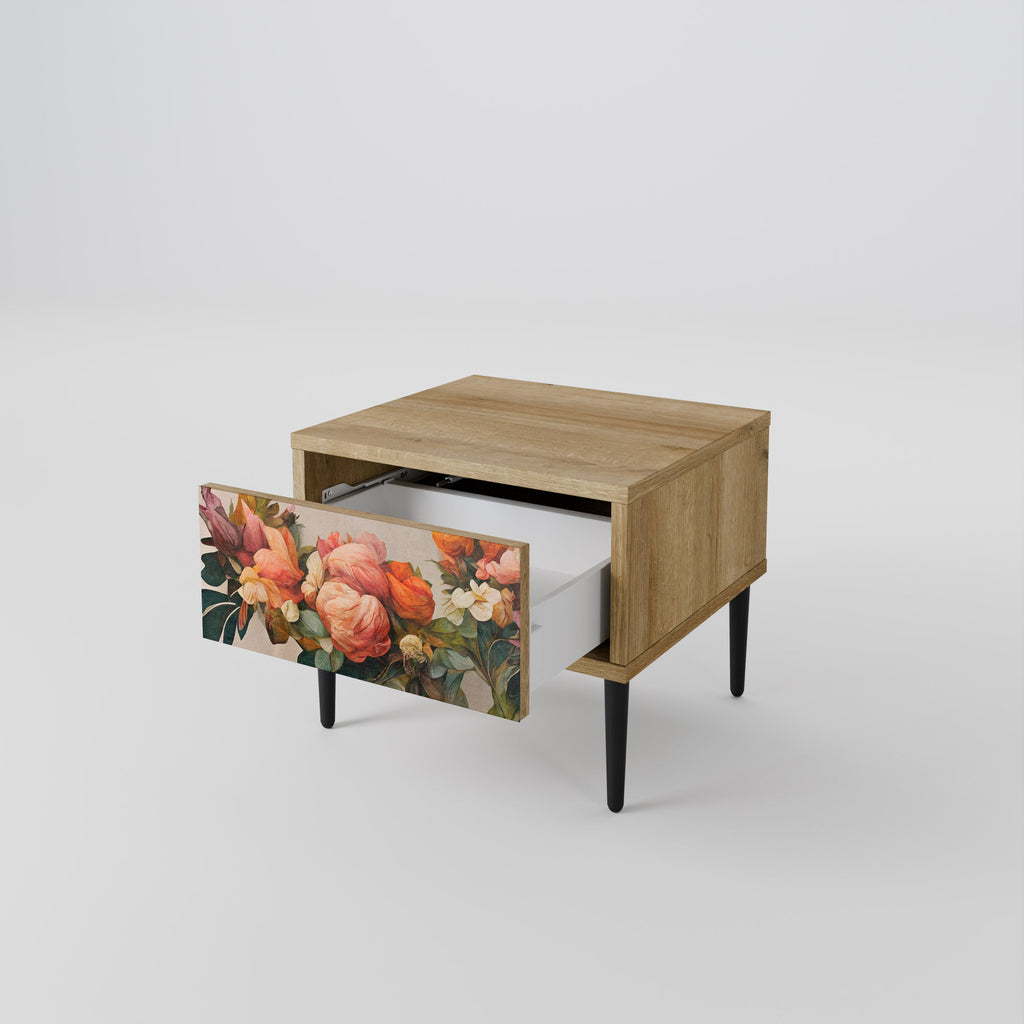 STYLISH BEAUTY Nightstand in Oak Effect